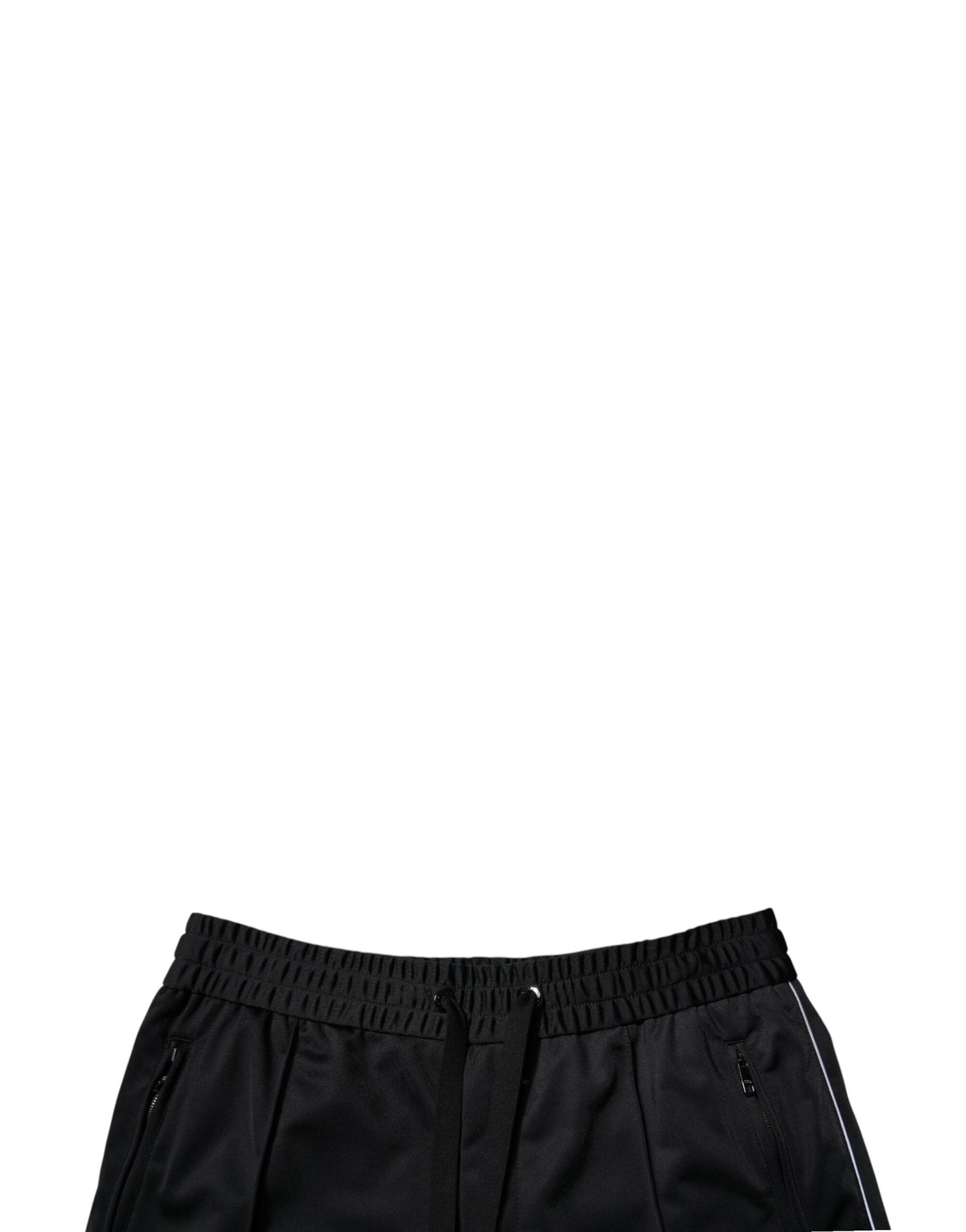 Dolce & Gabbana Schwarze Bermudashorts aus Polyester mit mittlerer Taille für Herren