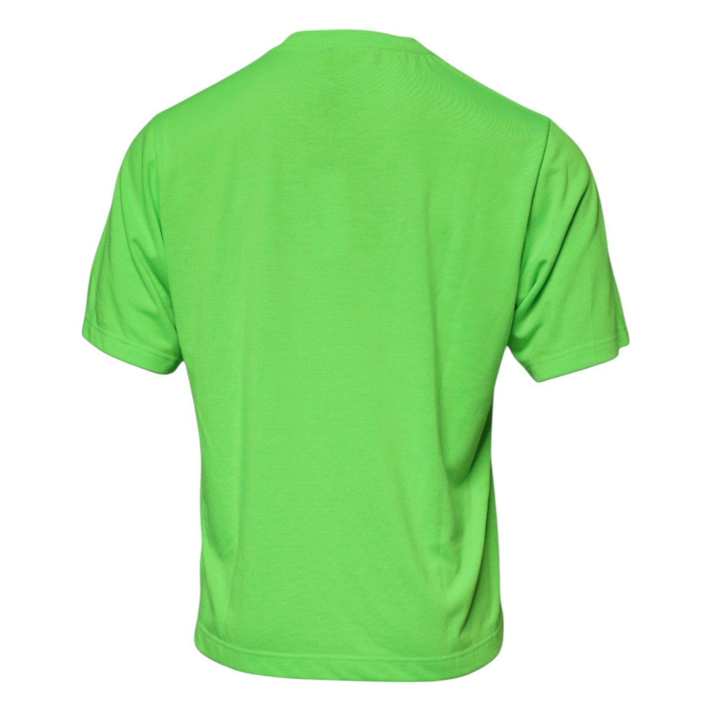Dolce & Gabbana – Grünes T-Shirt aus Polyester mit Rundhalsausschnitt und Logo