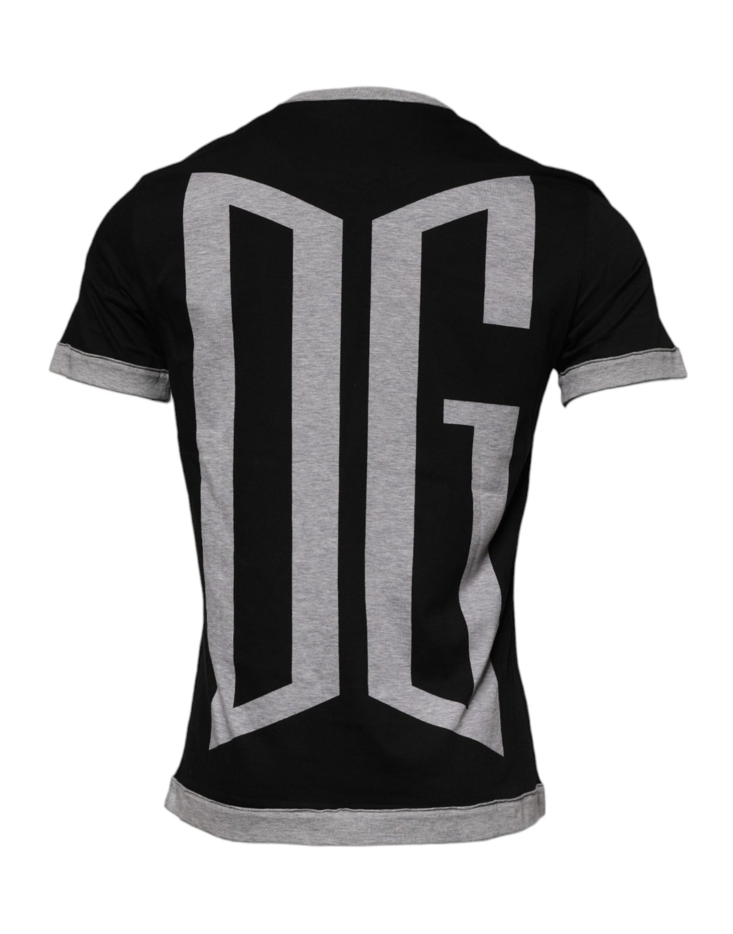 Dolce & Gabbana Schwarzes Logo-T-Shirt aus Baumwolle mit Rundhalsausschnitt für Herren