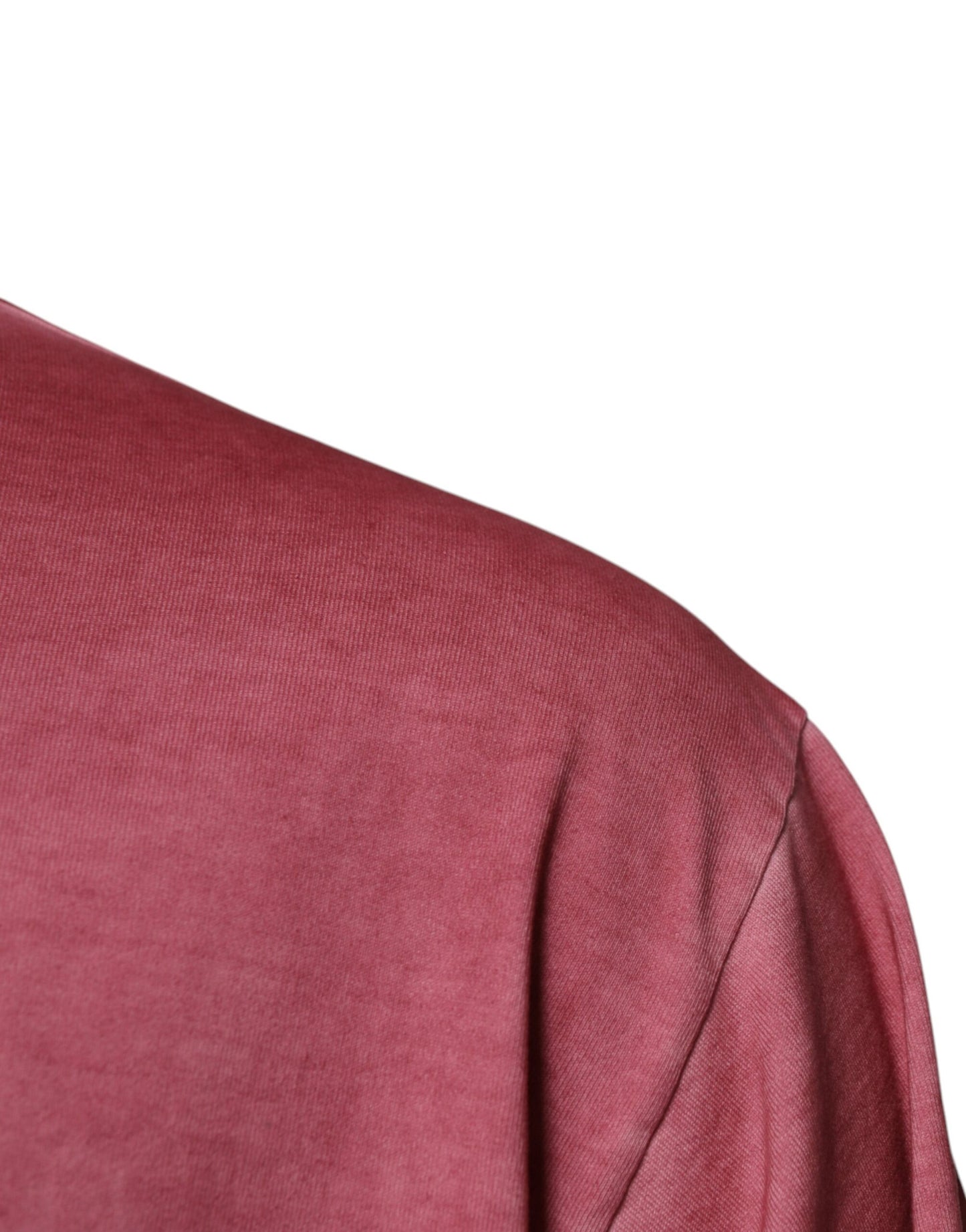Dolce & Gabbana – Rosafarbenes Baumwoll-T-Shirt mit Rundhalsausschnitt und Logo-Print