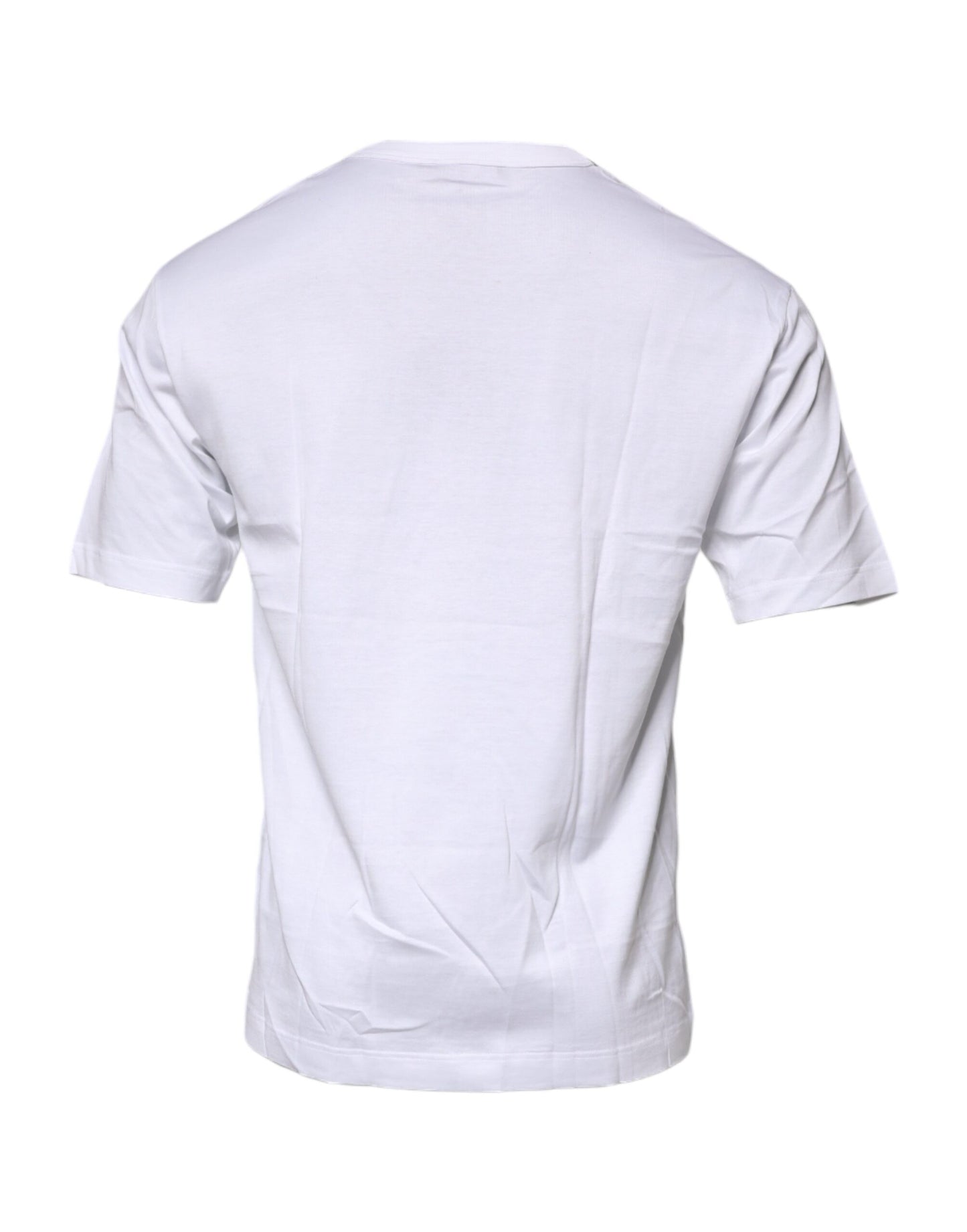 Dolce & Gabbana – Weißes Baumwoll-T-Shirt mit Rundhalsausschnitt und Blumendruck