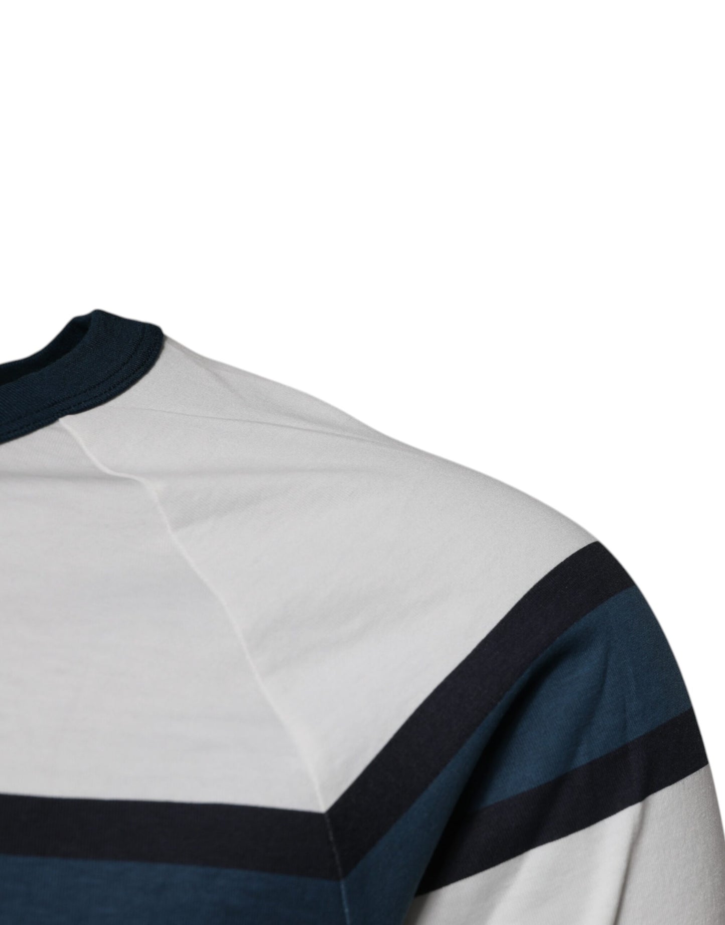 Dolce & Gabbana – Weißes T-Shirt aus Baumwolle mit Rundhalsausschnitt und Logo-Print für Herren