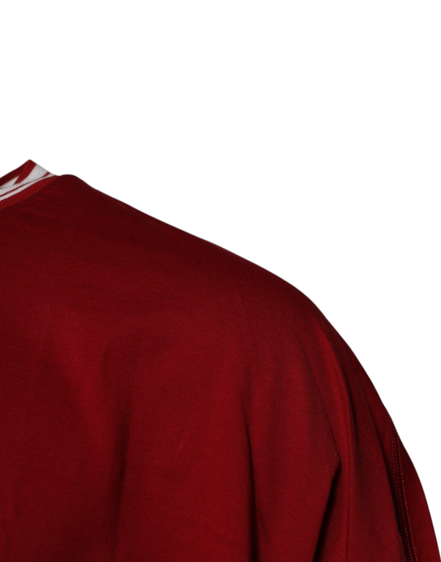 Dolce & Gabbana – Rotes Baumwoll-T-Shirt mit Rundhalsausschnitt und Krone