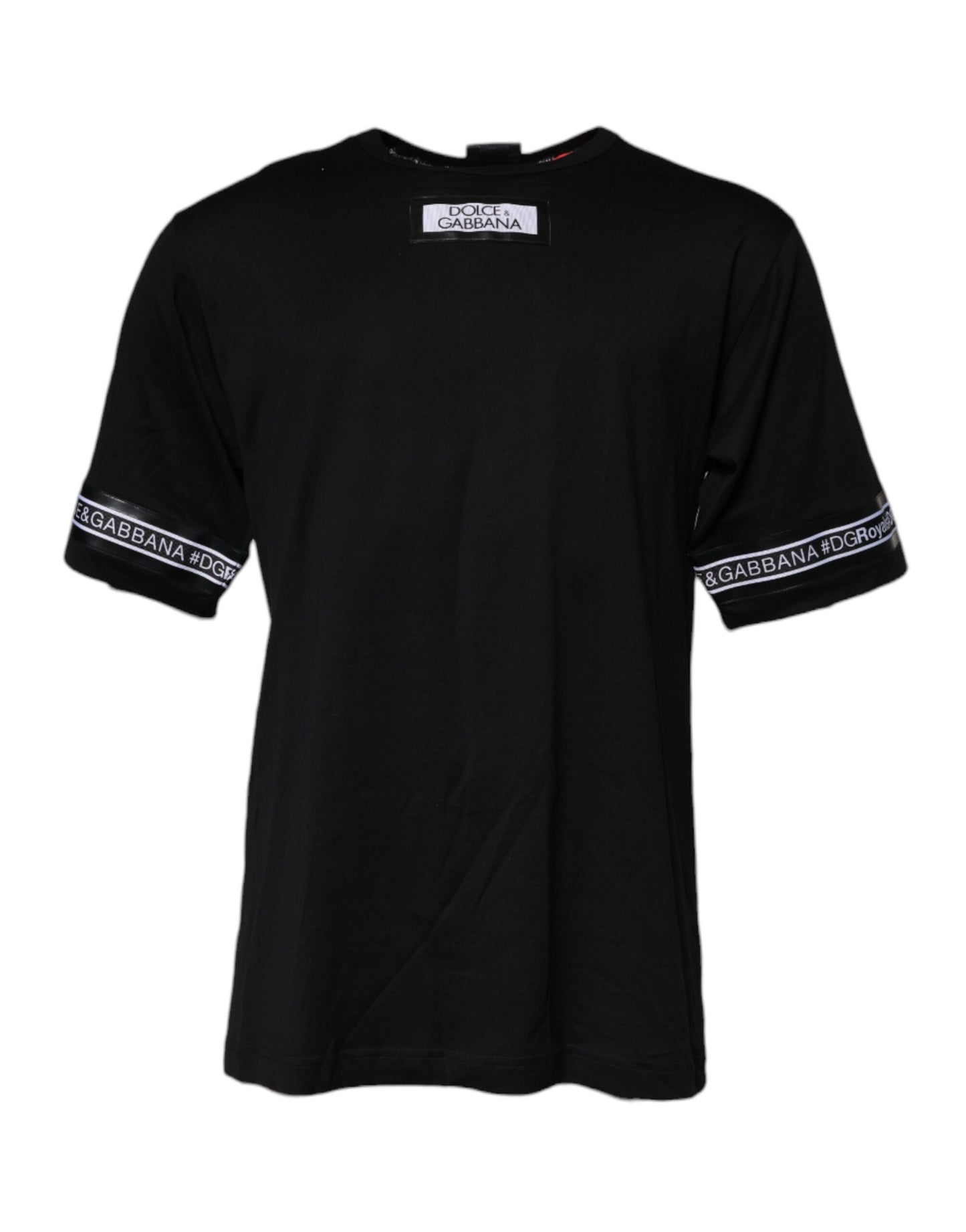 Dolce & Gabbana – Schwarzes #DGMILLENNIALS-T-Shirt aus Baumwolle mit Rundhalsausschnitt