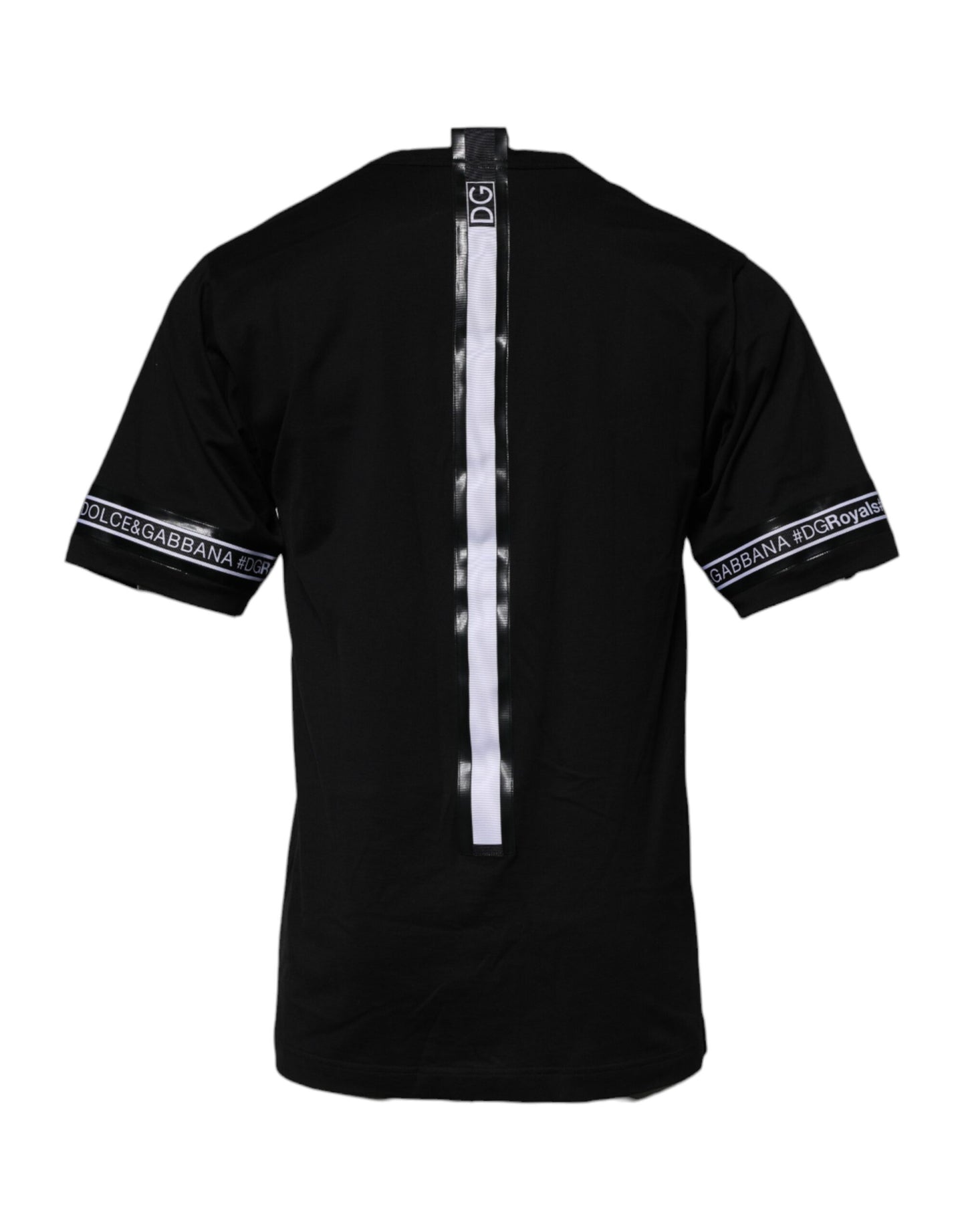 Dolce & Gabbana – Schwarzes #DGMILLENNIALS-T-Shirt aus Baumwolle mit Rundhalsausschnitt