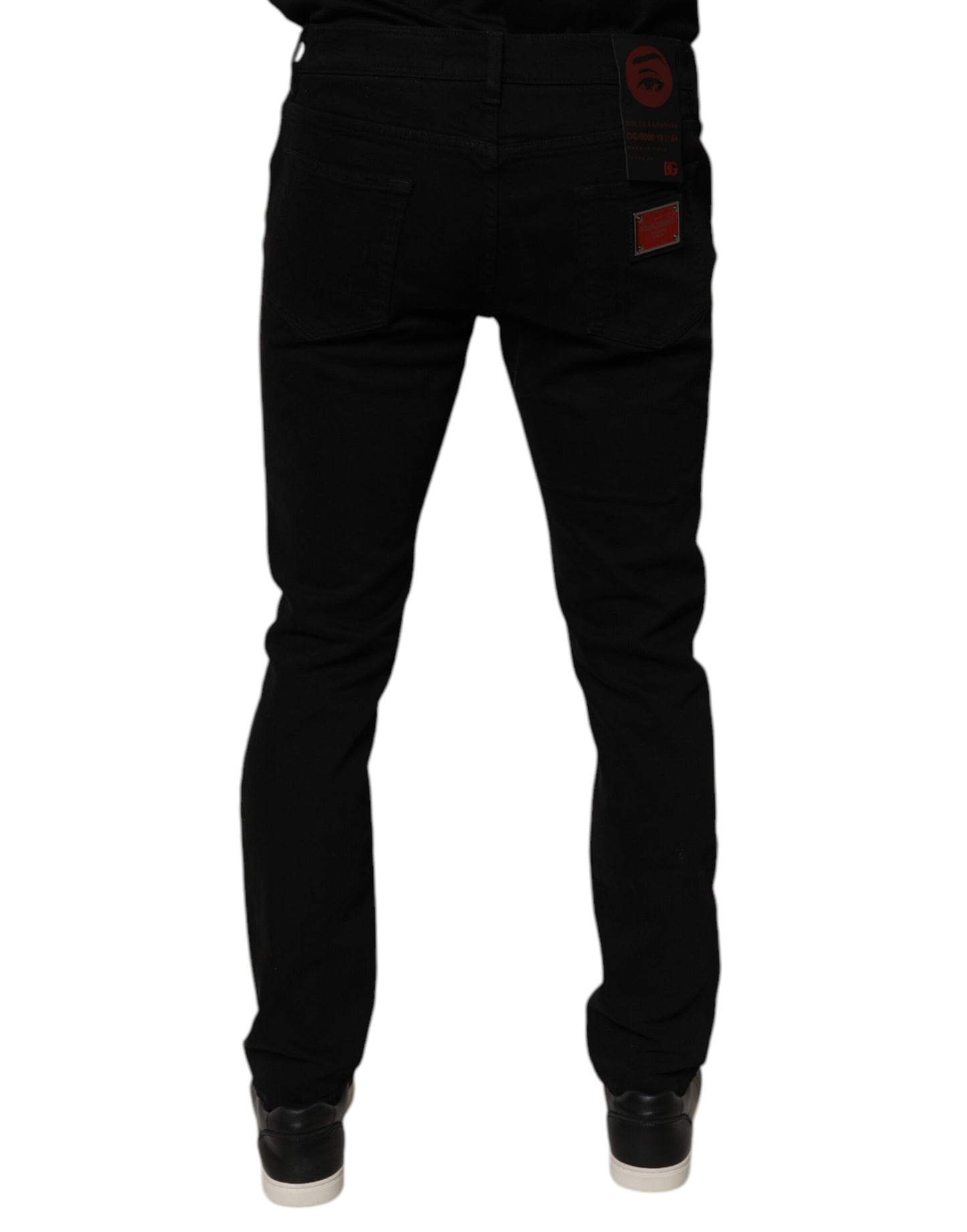 Dolce & Gabbana Schwarze Skinny-Jeans aus zerfetzter Baumwolle für Herren