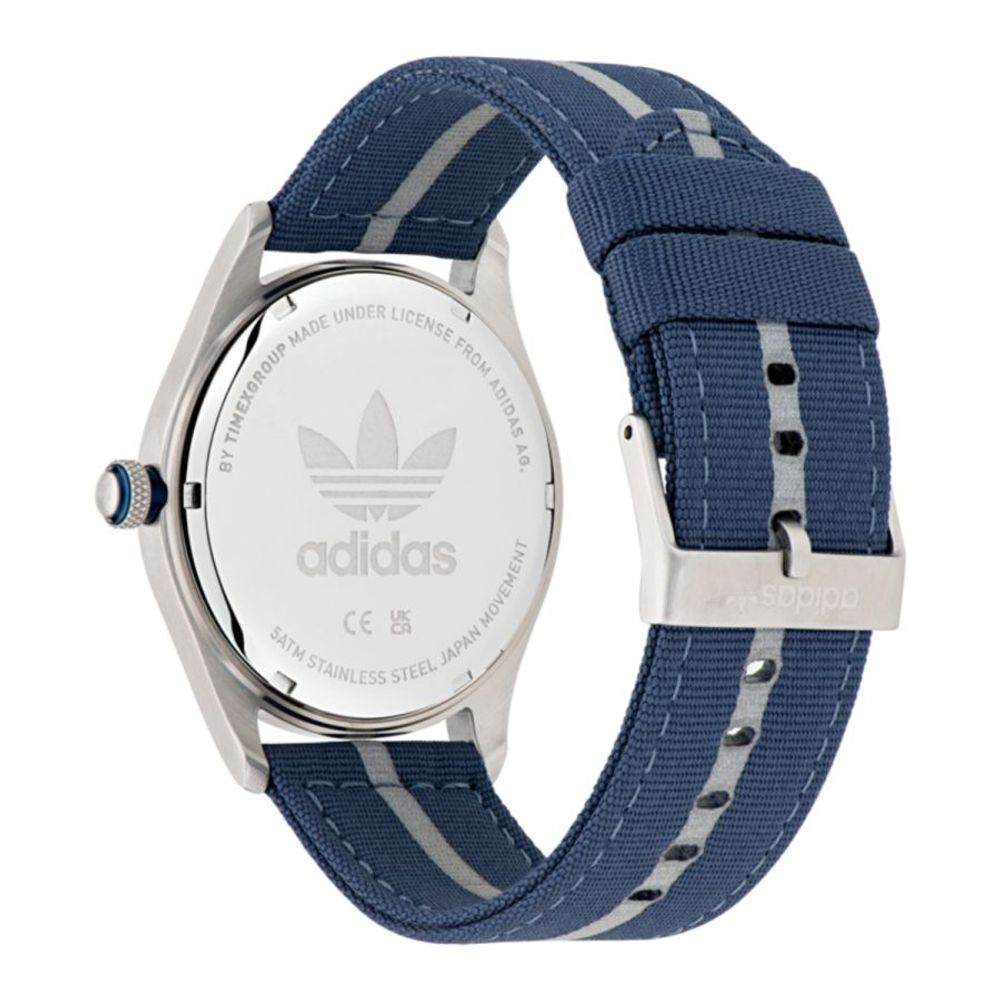 Adidas Blaue Stoffuhr