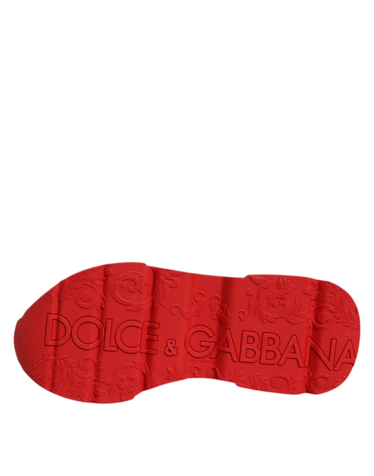 Dolce & Gabbana Weiß Rot Leder Daymaster Männer Sneakers Schuhe