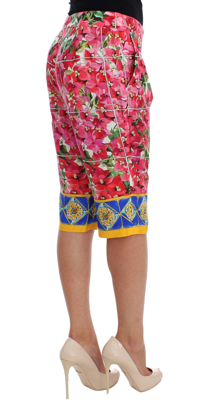 Dolce & Gabbana – Capri-Shorts mit mehrfarbigem Blumenmuster und Knielänge