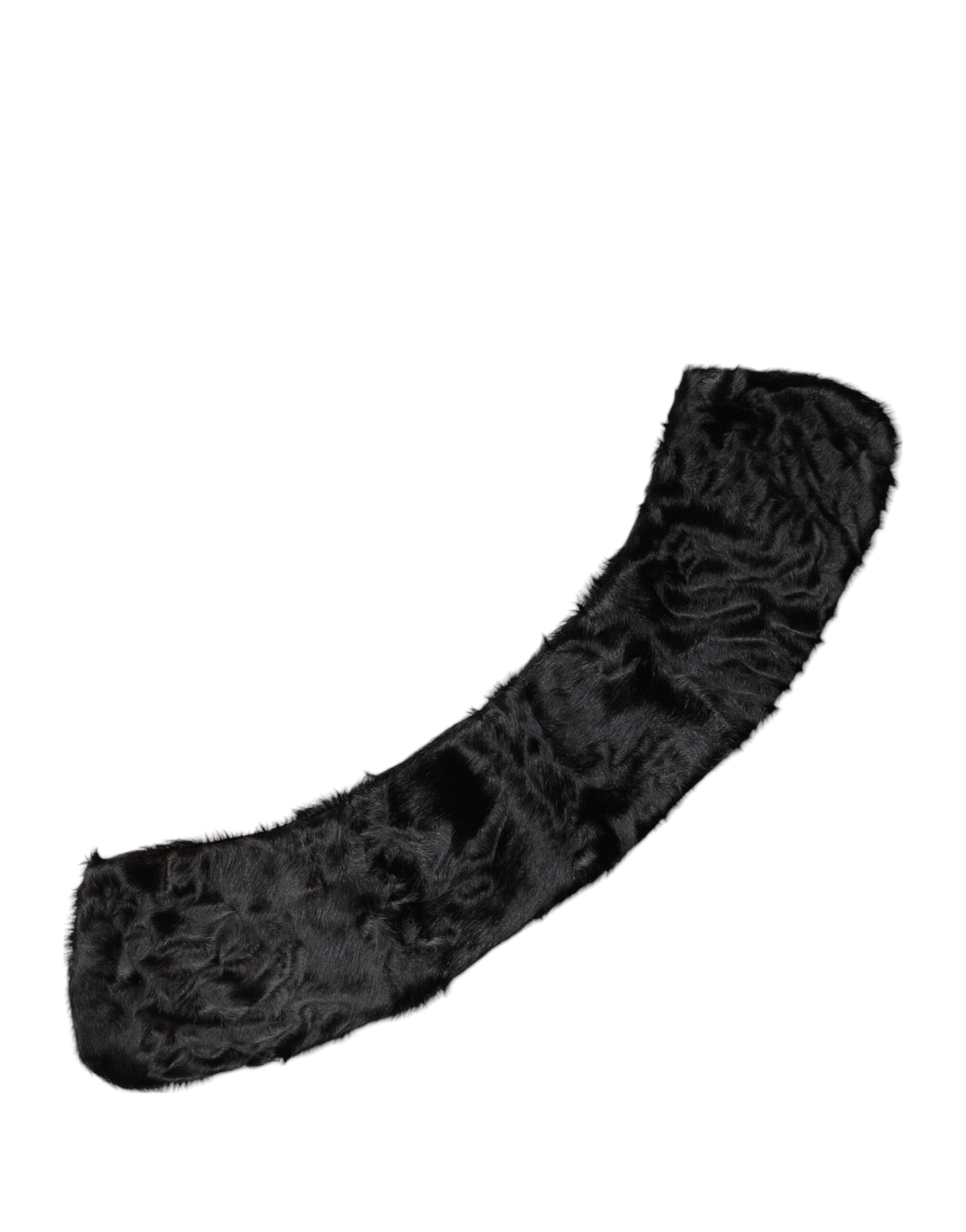 Dolce & Gabbana Damen-Halswickelschal mit schwarzem Lammfellkragen