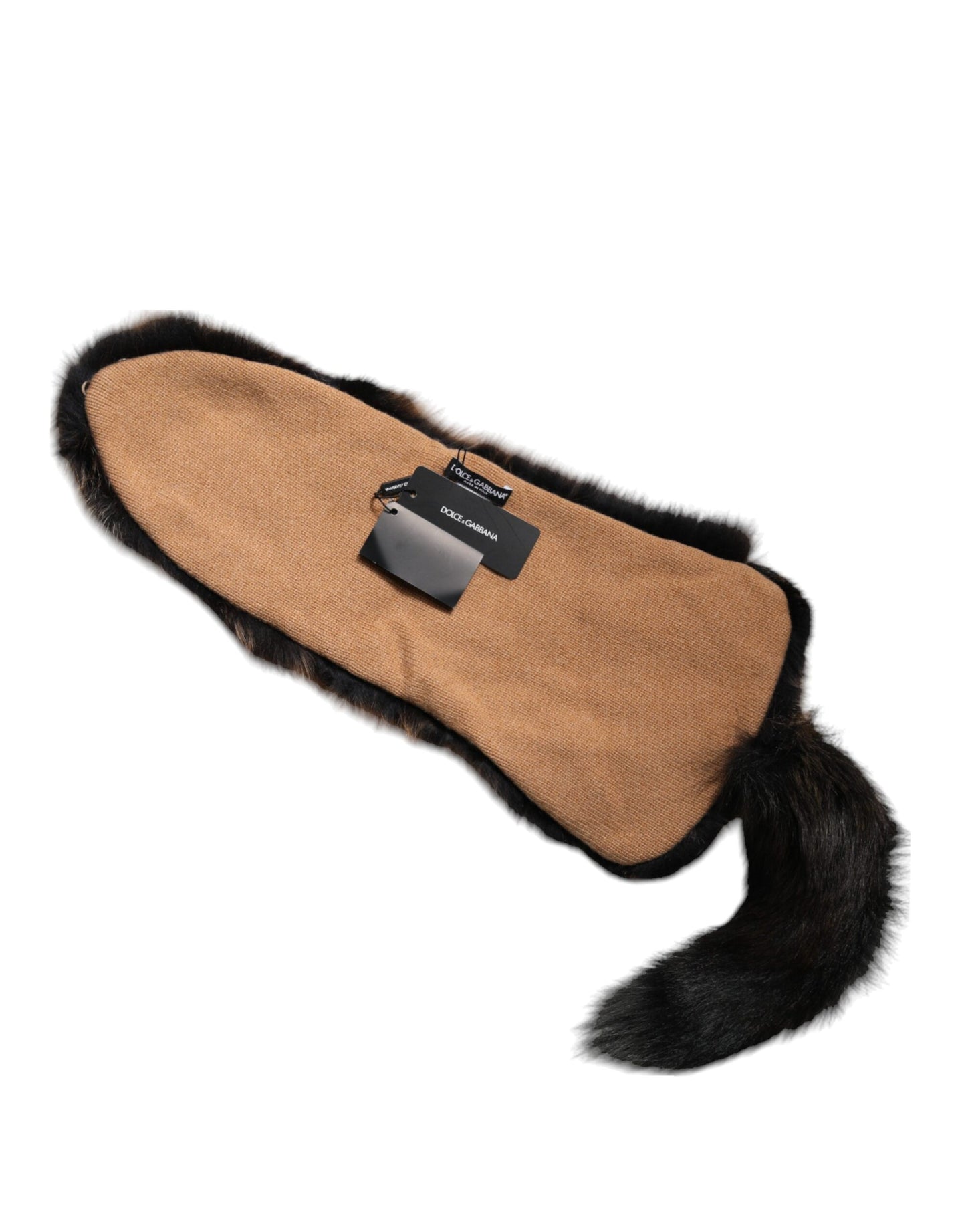 Dolce & Gabbana Brauner Rotfuchspelz-Halswärmer-Winterschal