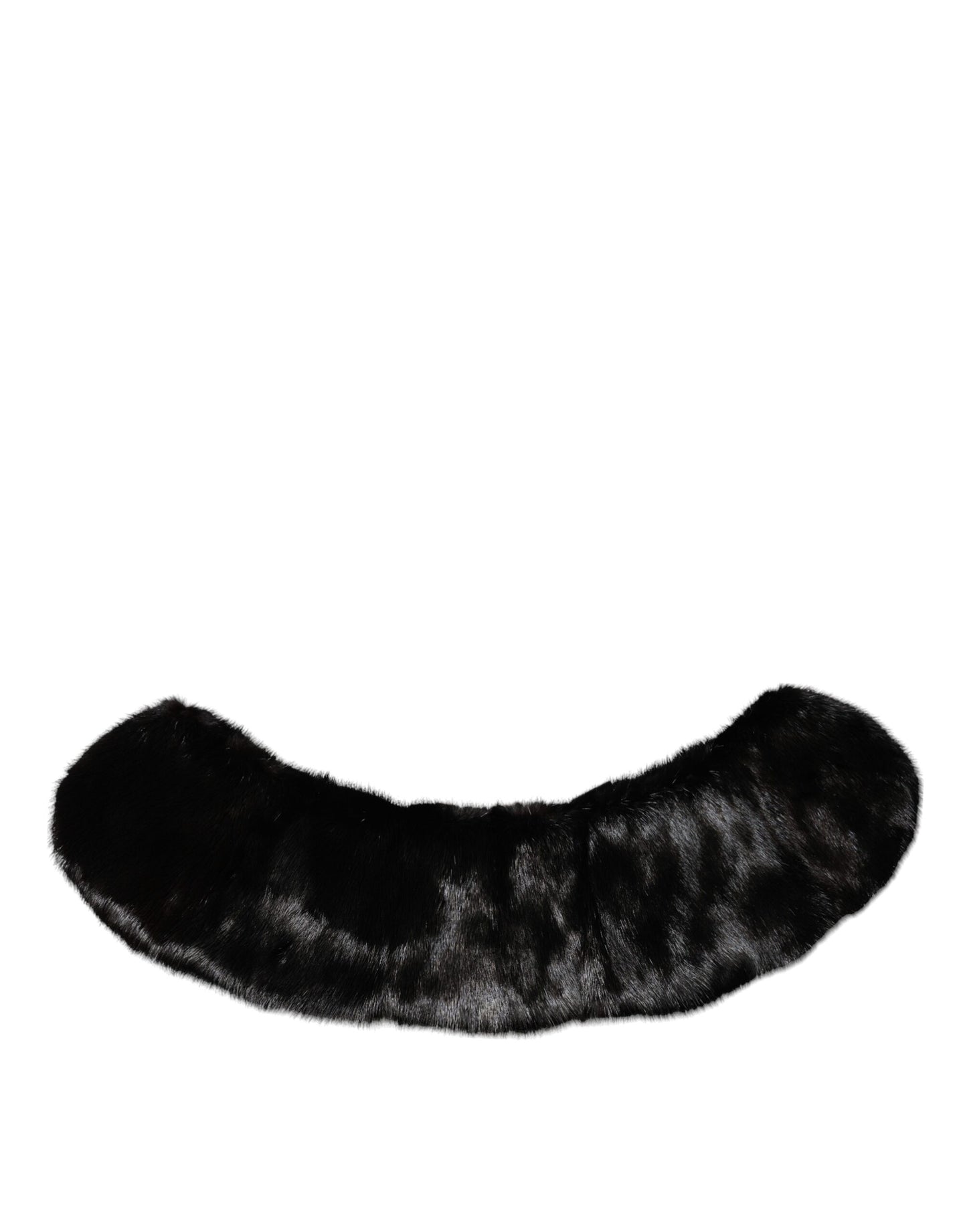 Dolce & Gabbana Schwarzer Pelzschal Halswickel-Kragenschal