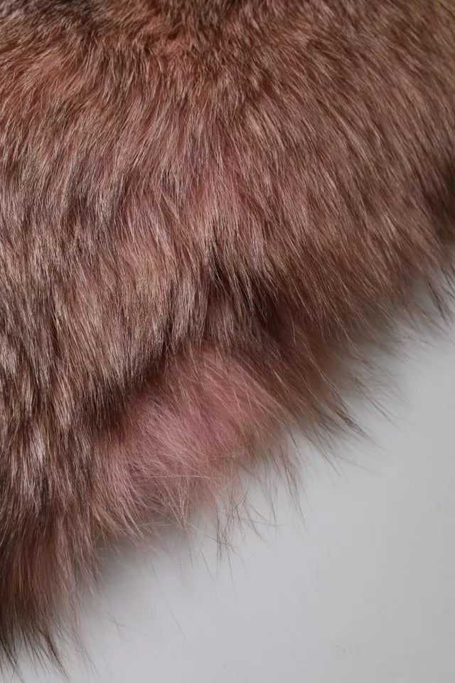Dolce & Gabbana Pink Frost Fuchspelz Halswärmer Winterschal