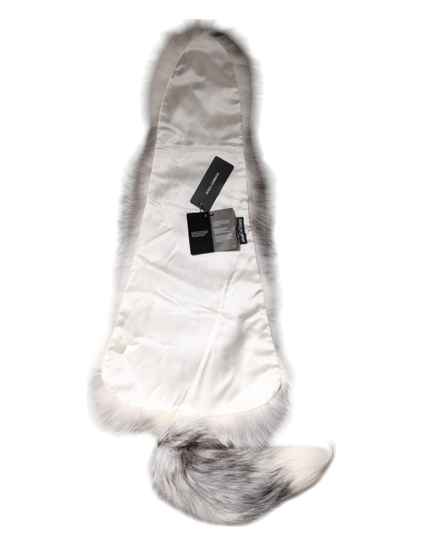 Dolce & Gabbana – Halswärmer-Winterschal aus weißem Fuchspelz