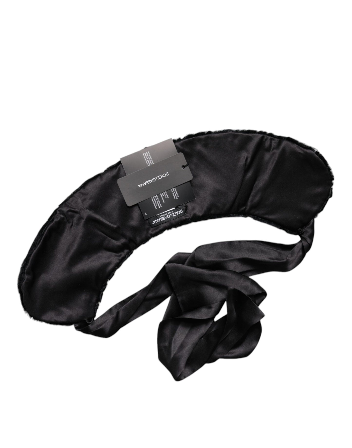 Dolce & Gabbana Schwarzer Lammfell-Halswärmer für Damen, Winterschal