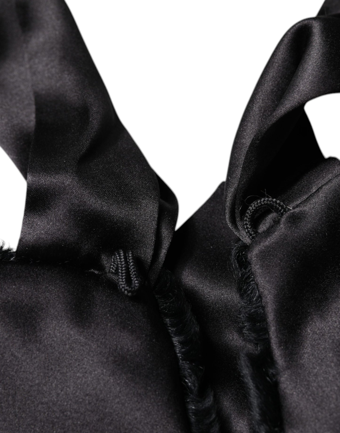 Dolce & Gabbana Schwarzer Lammfell-Halswärmer für Damen, Winterschal