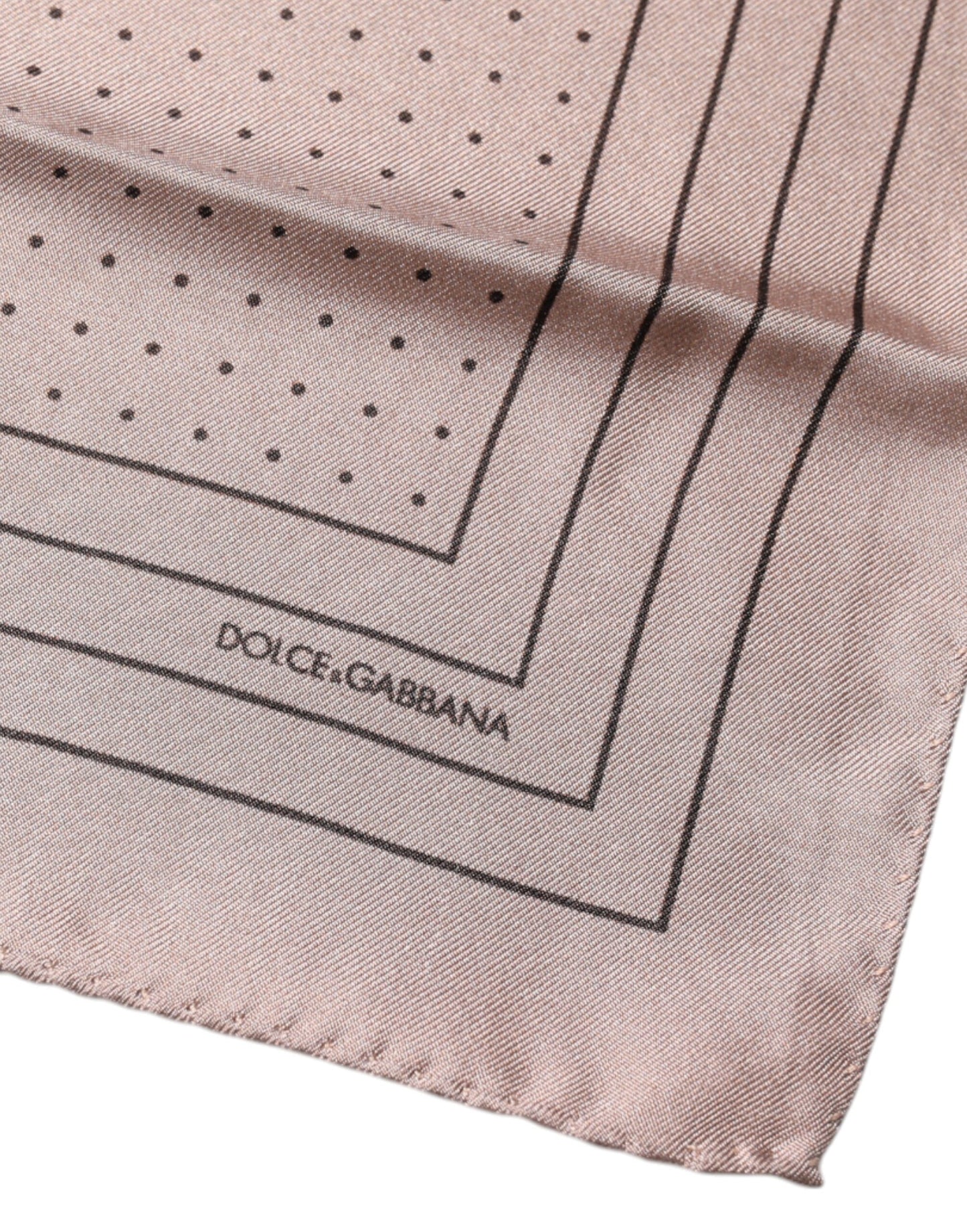 Dolce & Gabbana – Quadratisches Taschentuch mit rosa Punkten