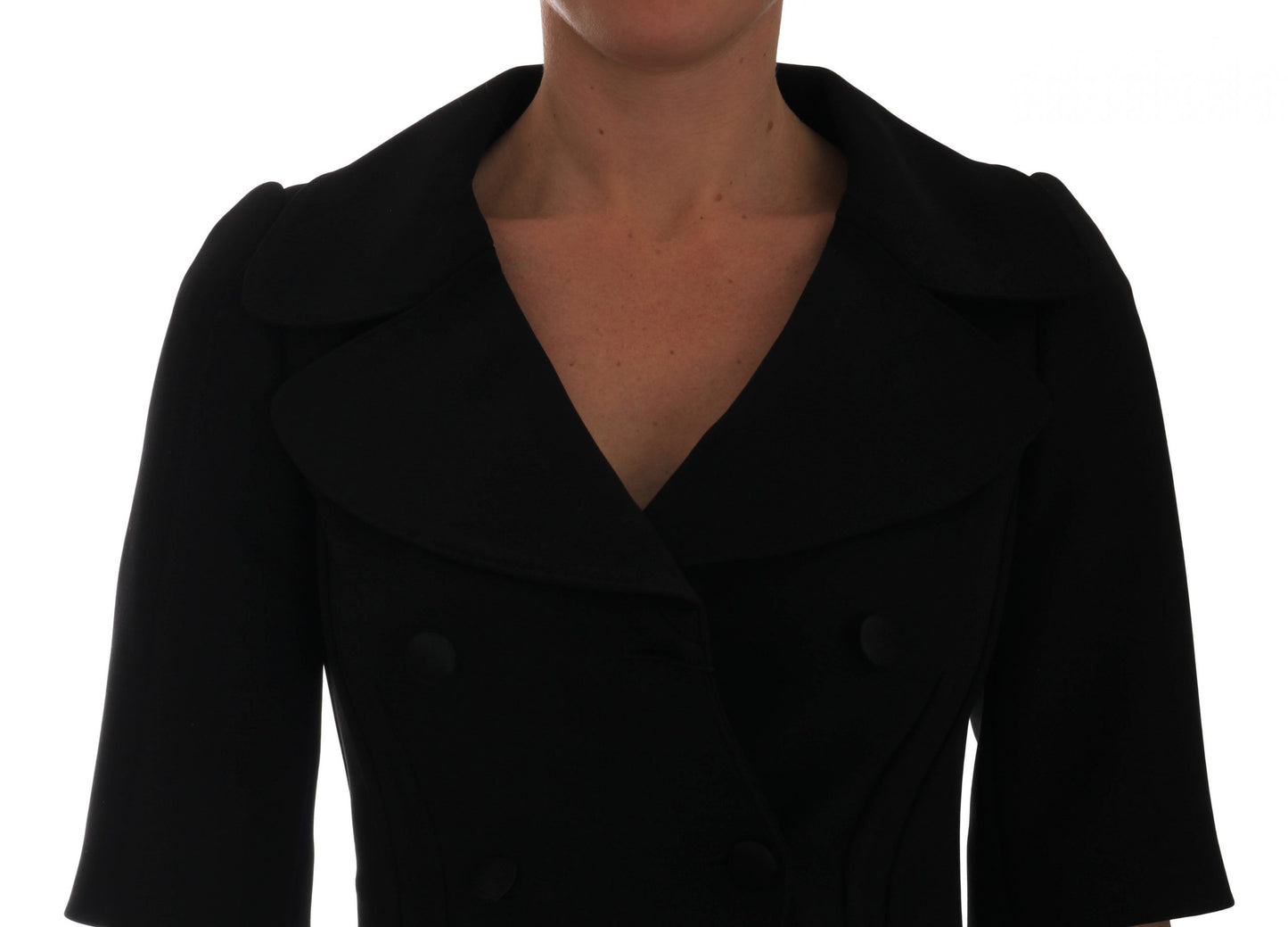 Dolce & Gabbana – Schwarzer, kurzer Blazer mit verkürzter Jacke