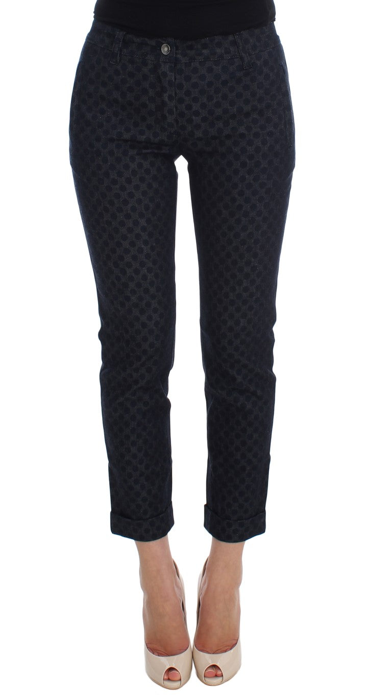 Dolce & Gabbana – Schmale Capri-Jeans mit Punkten
