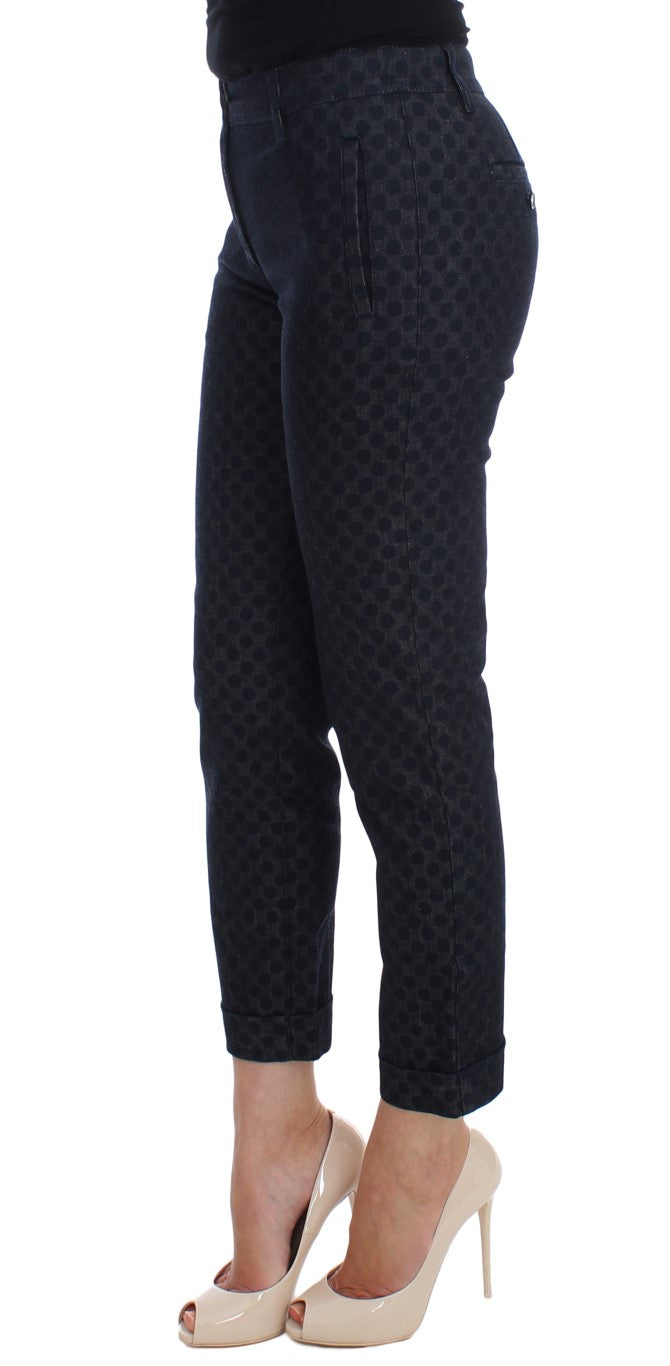 Dolce & Gabbana – Schmale Capri-Jeans mit Punkten
