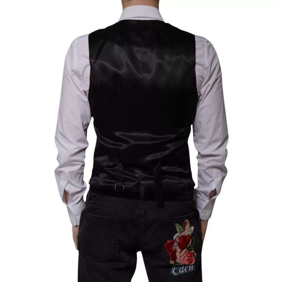 Dolce & Gabbana Schwarze Weste aus Wolle für formelle Anlässe für Herren