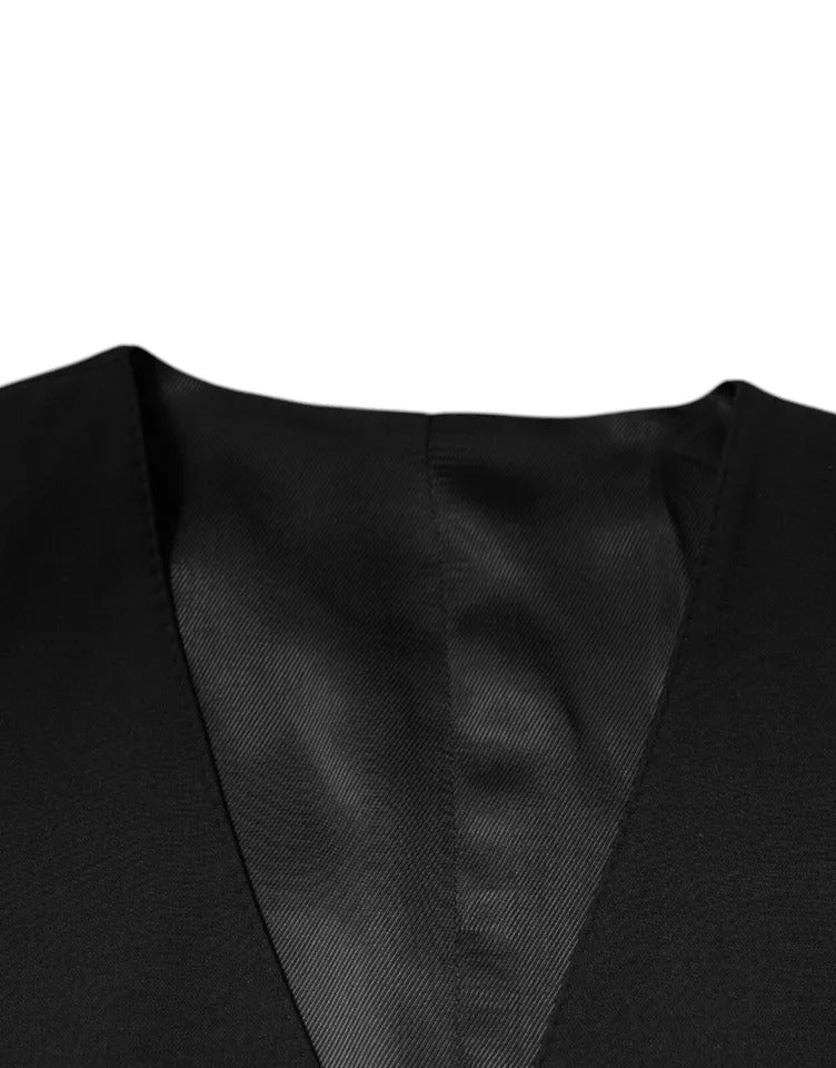 Dolce & Gabbana Schwarze Weste aus Wolle für formelle Anlässe für Herren