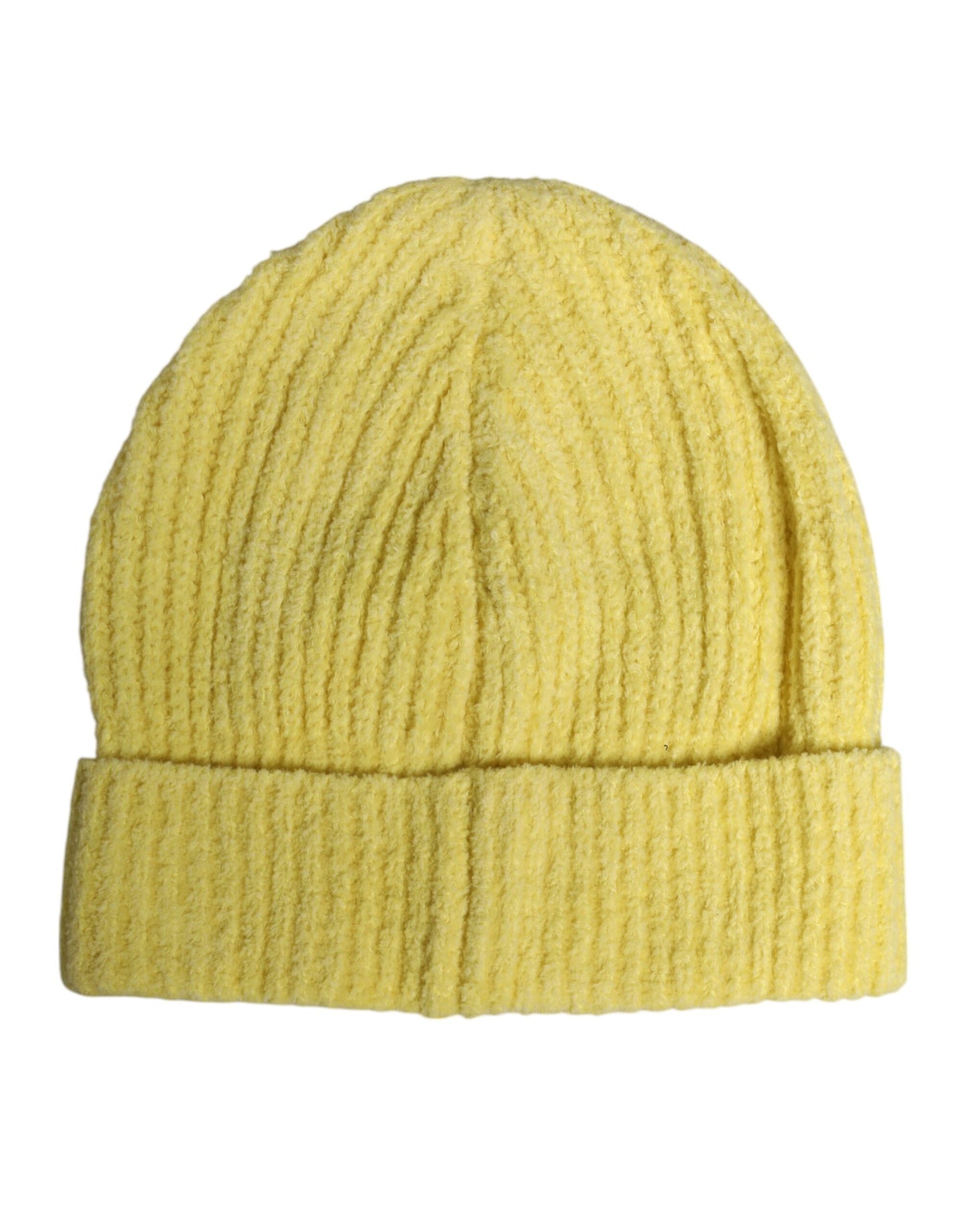 Dolce & Gabbana – Gelbe Wintermütze aus gestrickter Baumwolle