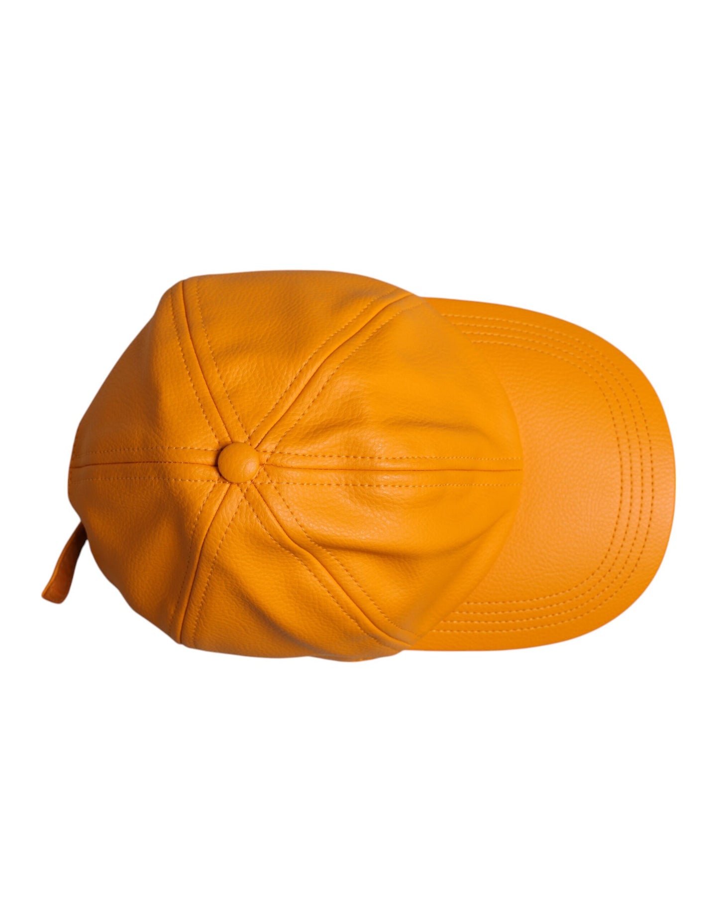 Dolce & Gabbana – Orangefarbene Baseballkappe aus Baumwolle mit 6 Paneelen