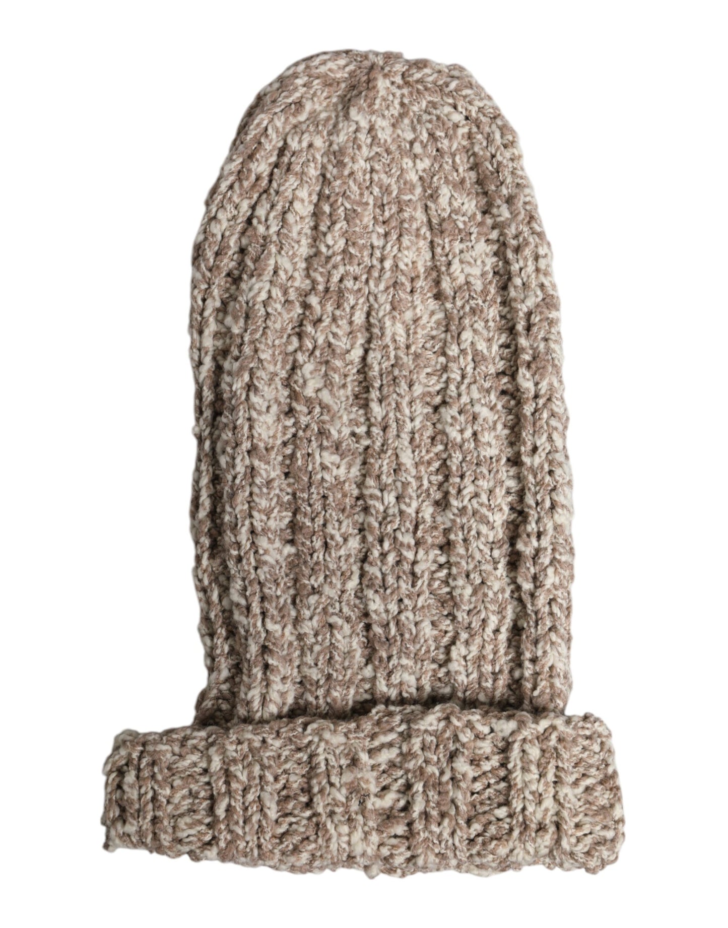 Dolce & Gabbana Beige Wollstrick-Skimaske Balaclava-Mütze