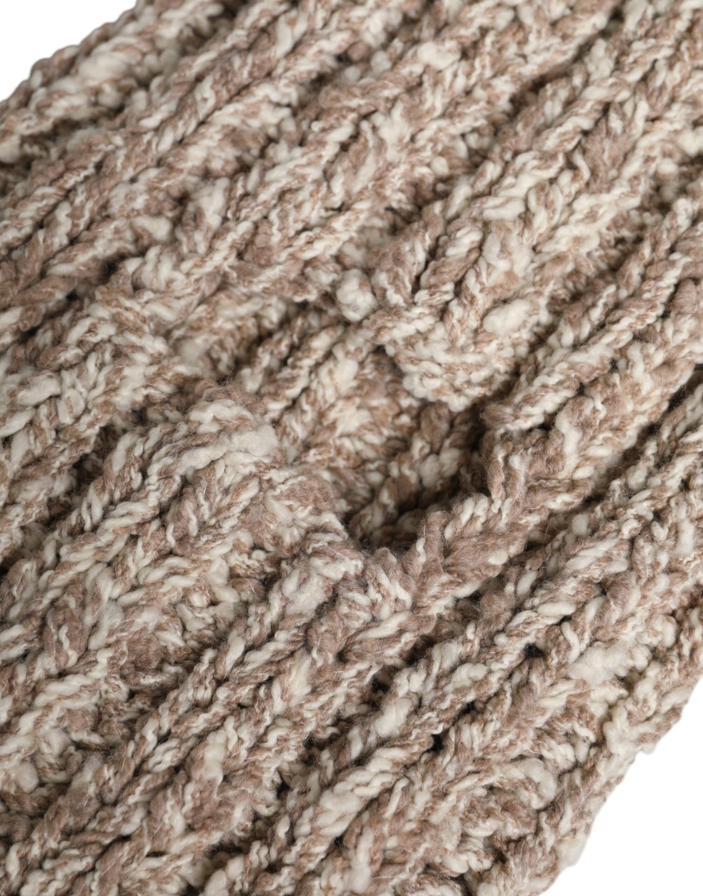 Dolce & Gabbana Beige Wollstrick-Skimaske Balaclava-Mütze