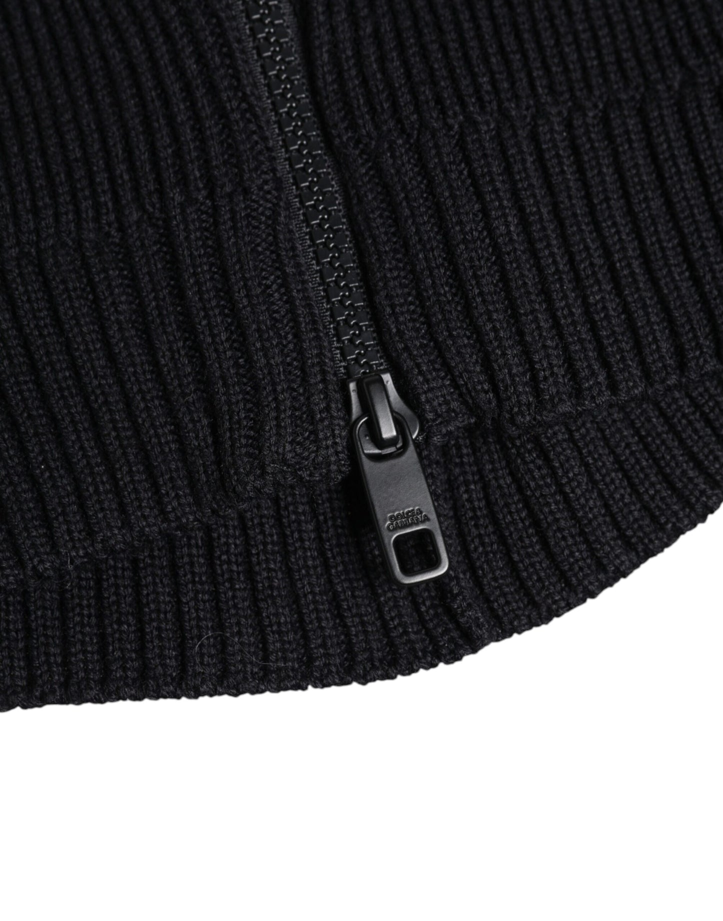 Dolce & Gabbana Balaclava-Mütze aus schwarzer Wolle für den ganzen Kopf