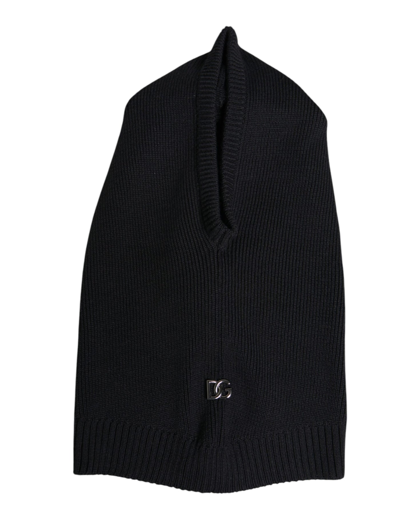 Dolce & Gabbana Balaclava-Mütze aus schwarzer Wolle für den ganzen Kopf