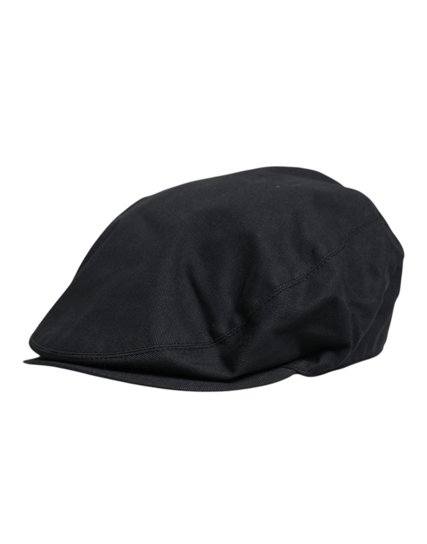 Dolce & Gabbana Schwarzer Ballon-Capello-Cabbie-Hut aus Baumwolle