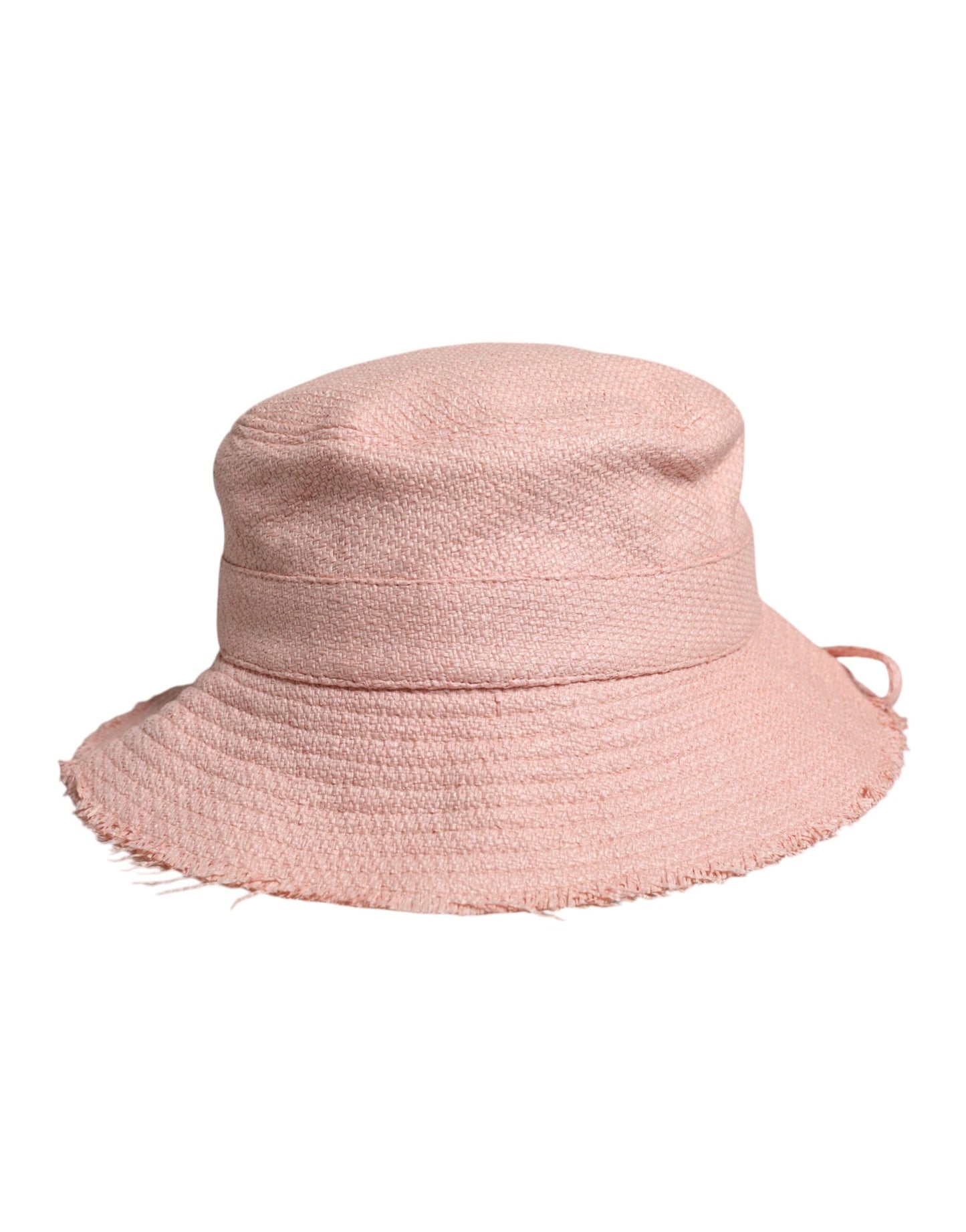 Dolce & Gabbana – Fischerhut aus rosa Baumwolle mit breiter Krempe
