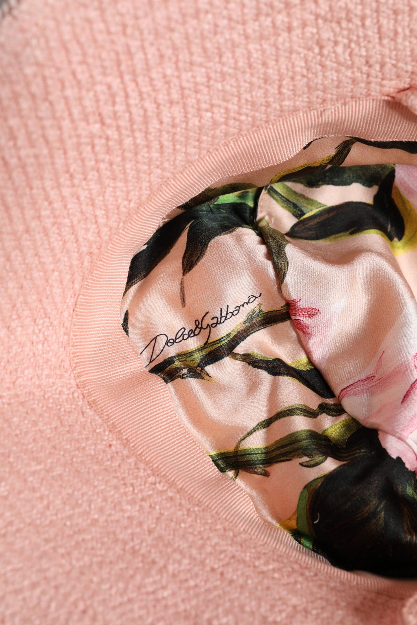 Dolce & Gabbana – Fischerhut aus rosa Baumwolle mit breiter Krempe