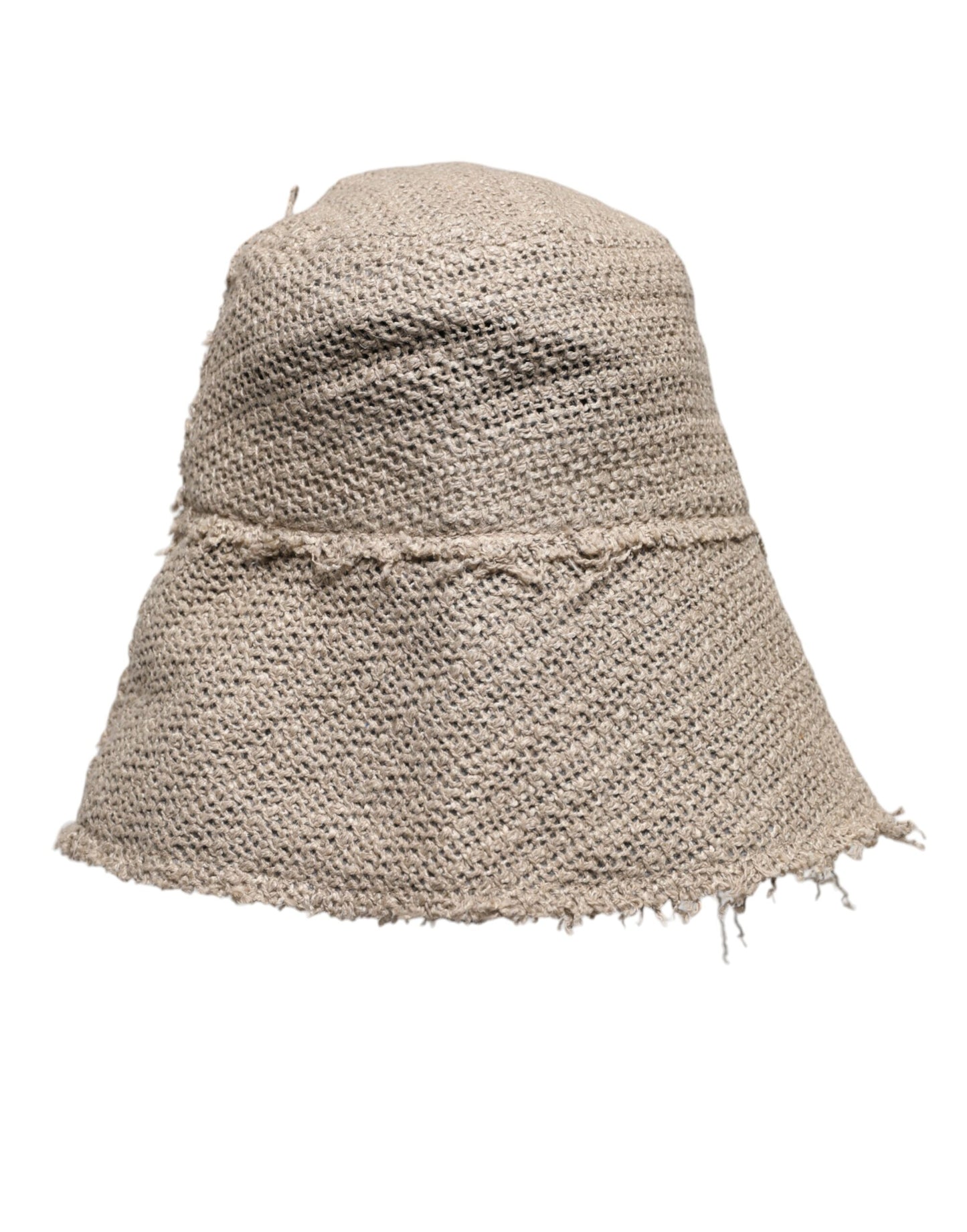 Dolce & Gabbana – Fischerhut aus Leinen mit breiter Krempe in Beige