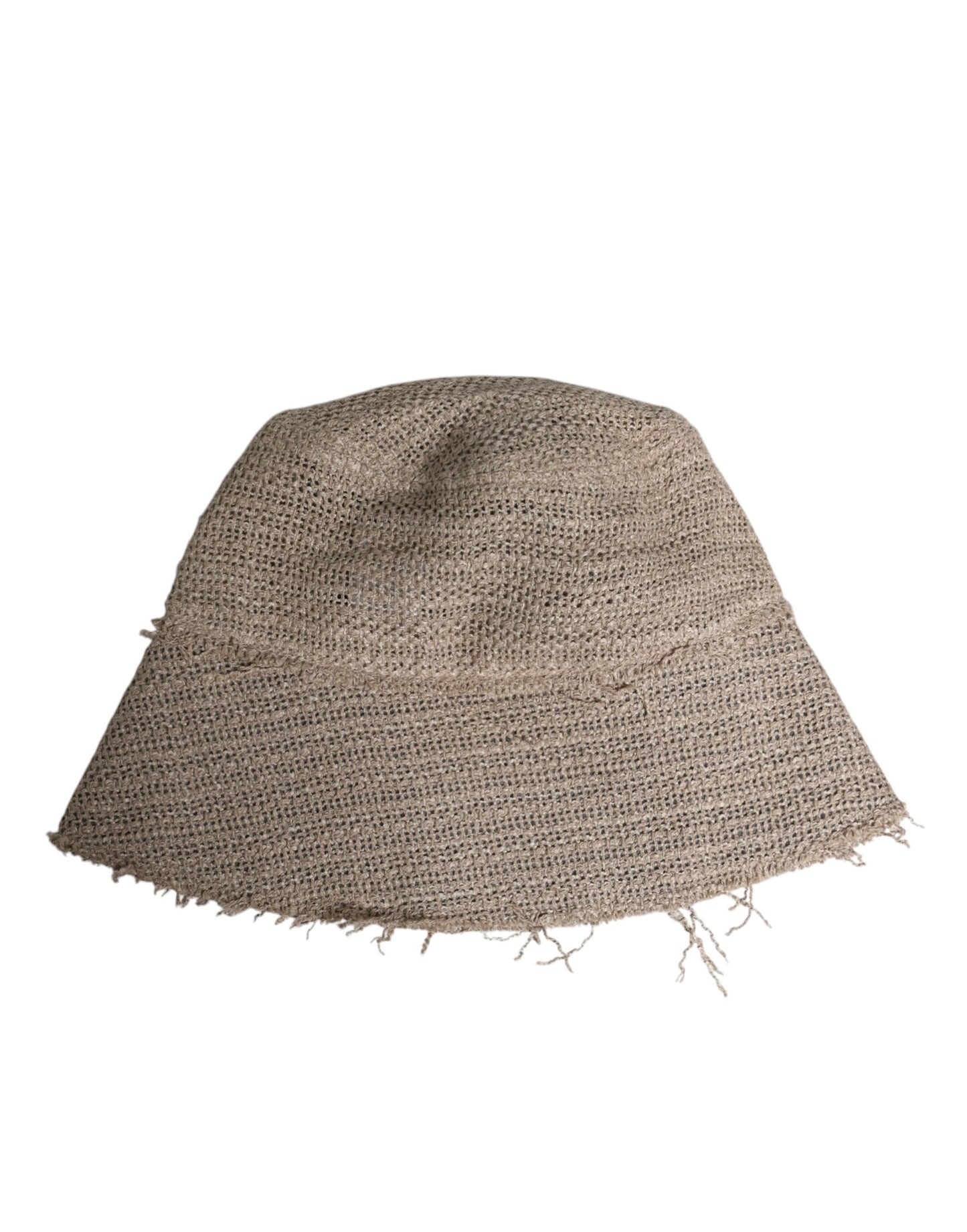 Dolce & Gabbana – Fischerhut aus Leinen mit breiter Krempe in Beige