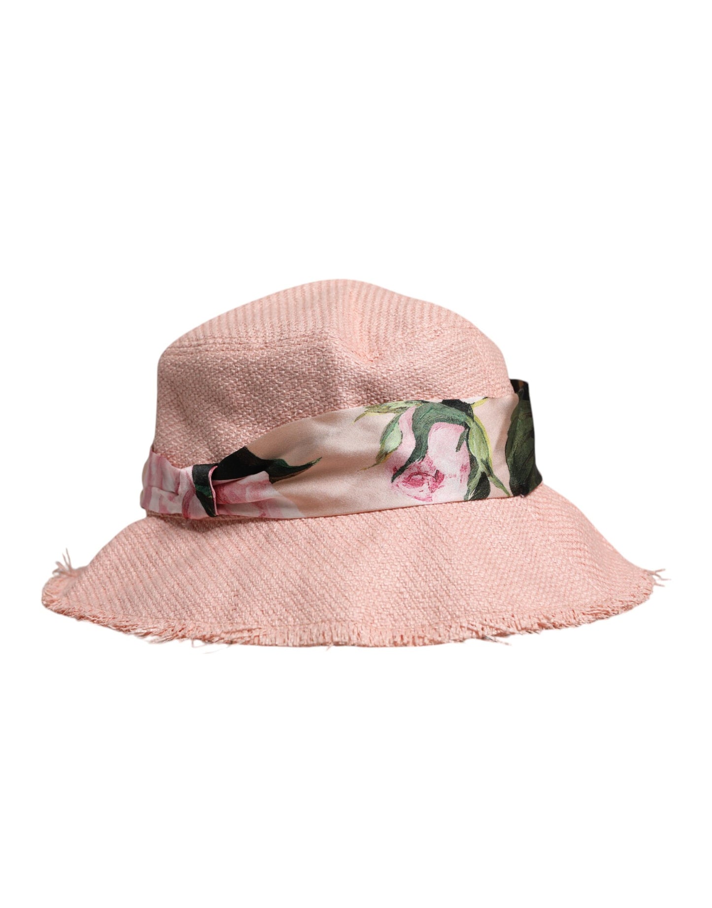 Dolce & Gabbana – Fischerhut aus rosa Baumwolle mit breiter Krempe