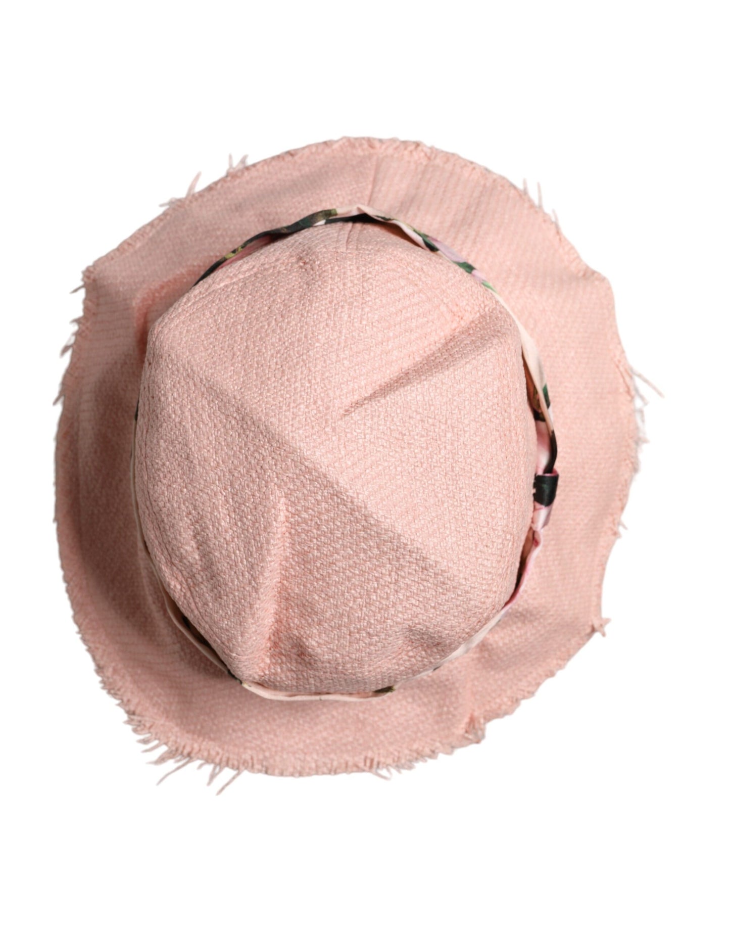 Dolce & Gabbana – Fischerhut aus rosa Baumwolle mit breiter Krempe