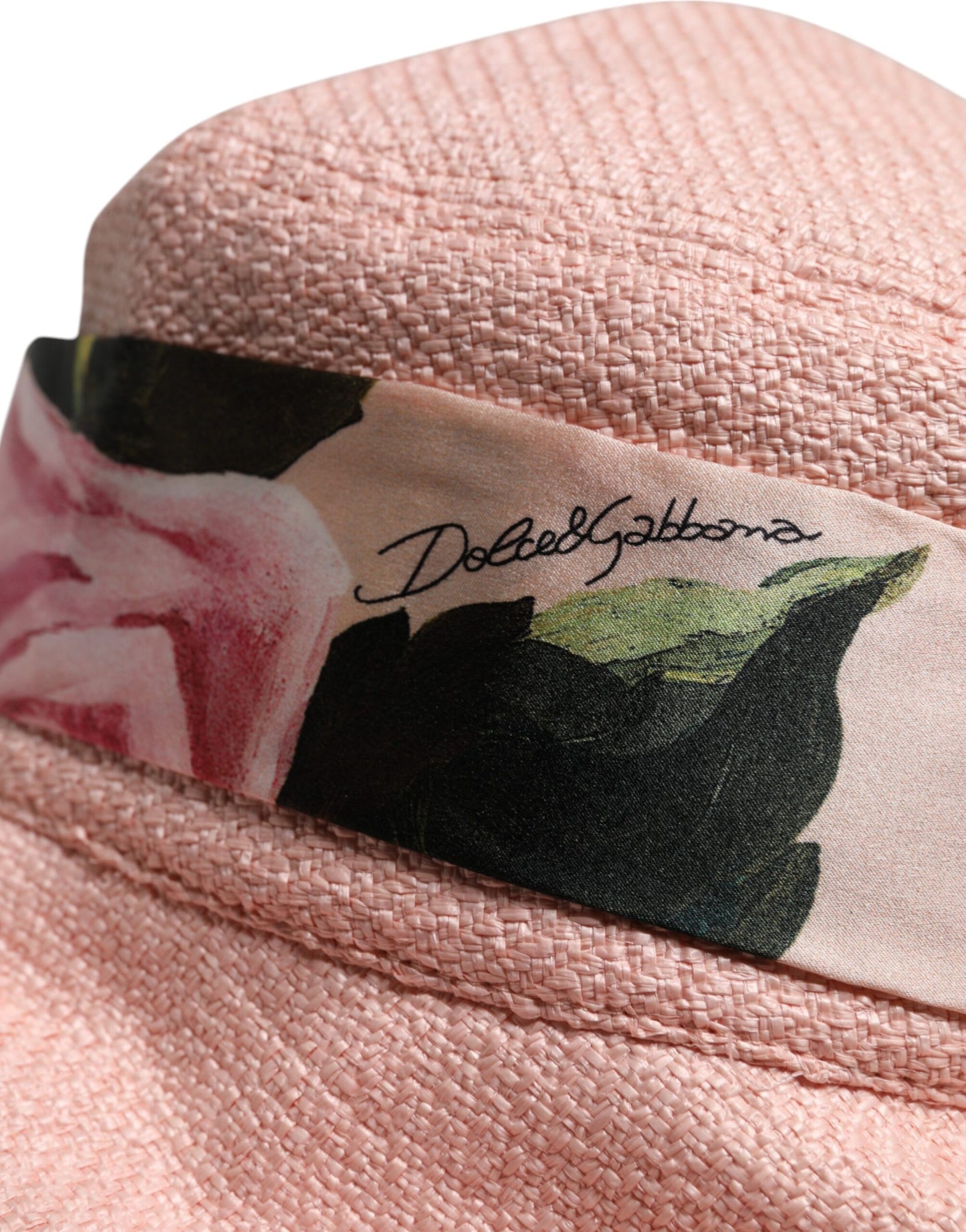 Dolce & Gabbana – Fischerhut aus rosa Baumwolle mit breiter Krempe