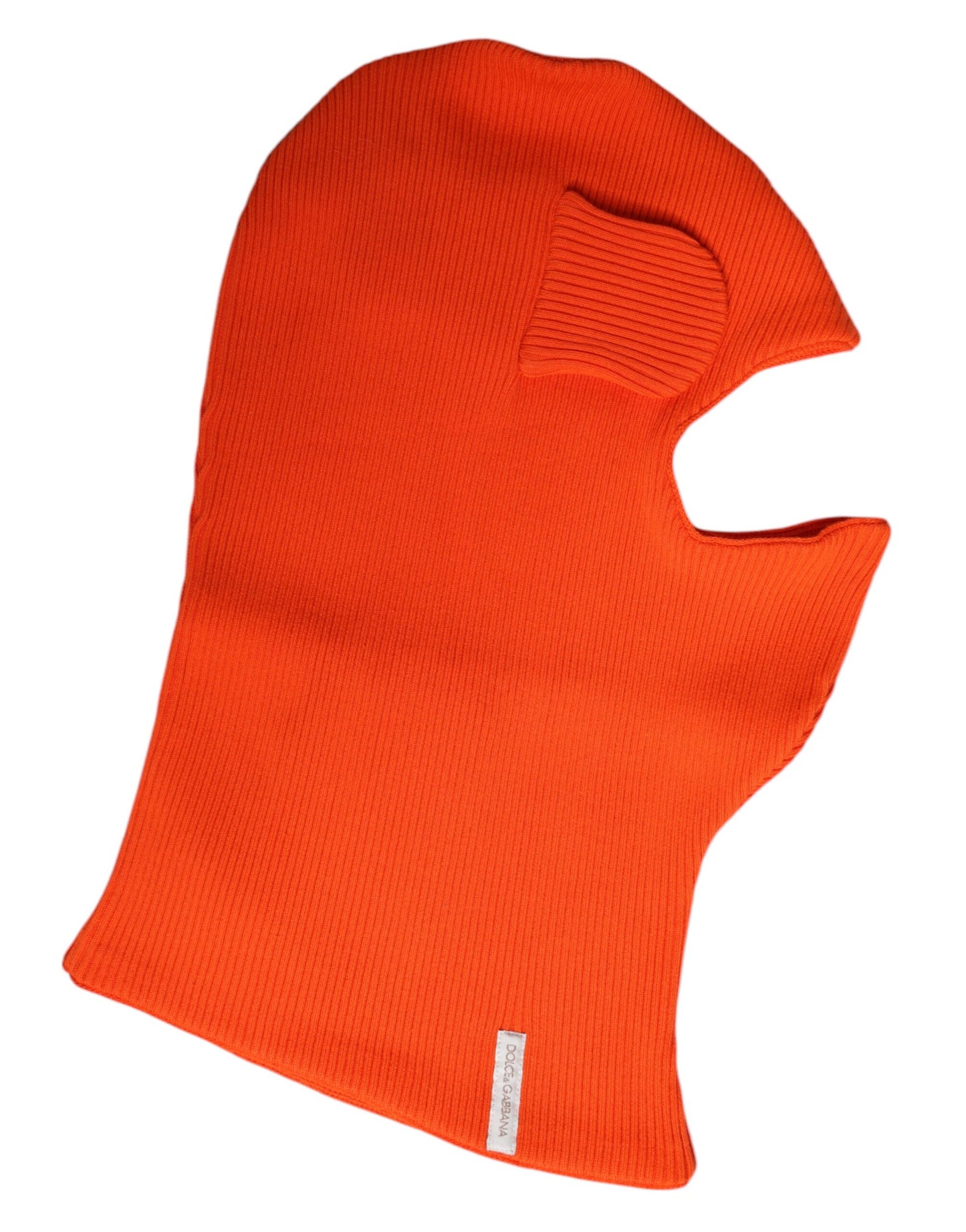 Dolce & Gabbana Balaclava-Mütze aus orangefarbener Baumwolle für den ganzen Kopf