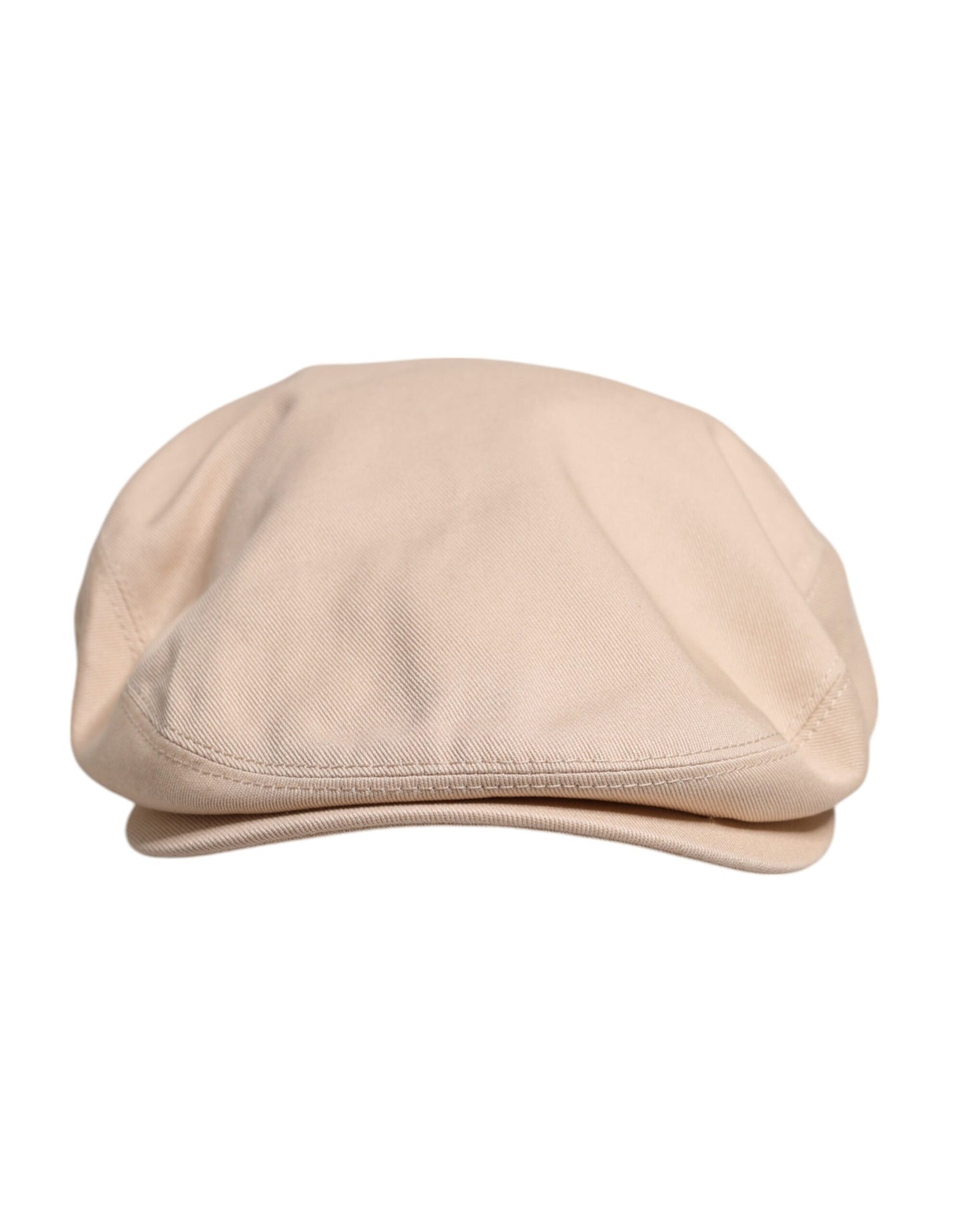 Dolce & Gabbana Beige Baumwoll-Newsboy-Capello-Cabbie-Mütze