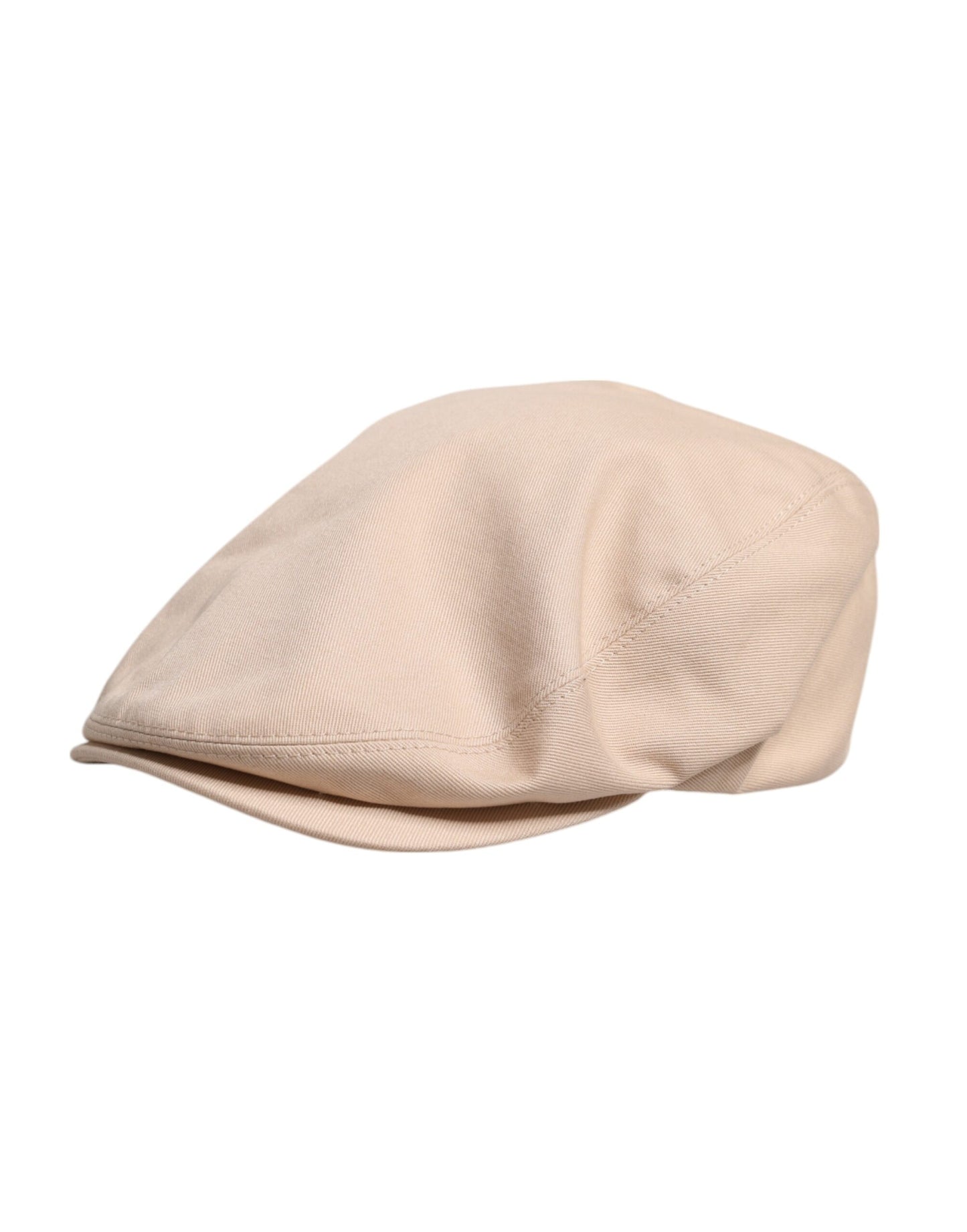 Dolce & Gabbana Beige Baumwoll-Newsboy-Capello-Cabbie-Mütze