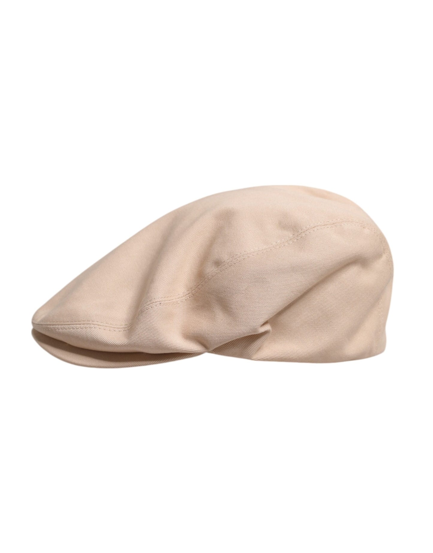 Dolce & Gabbana Beige Baumwoll-Newsboy-Capello-Cabbie-Mütze
