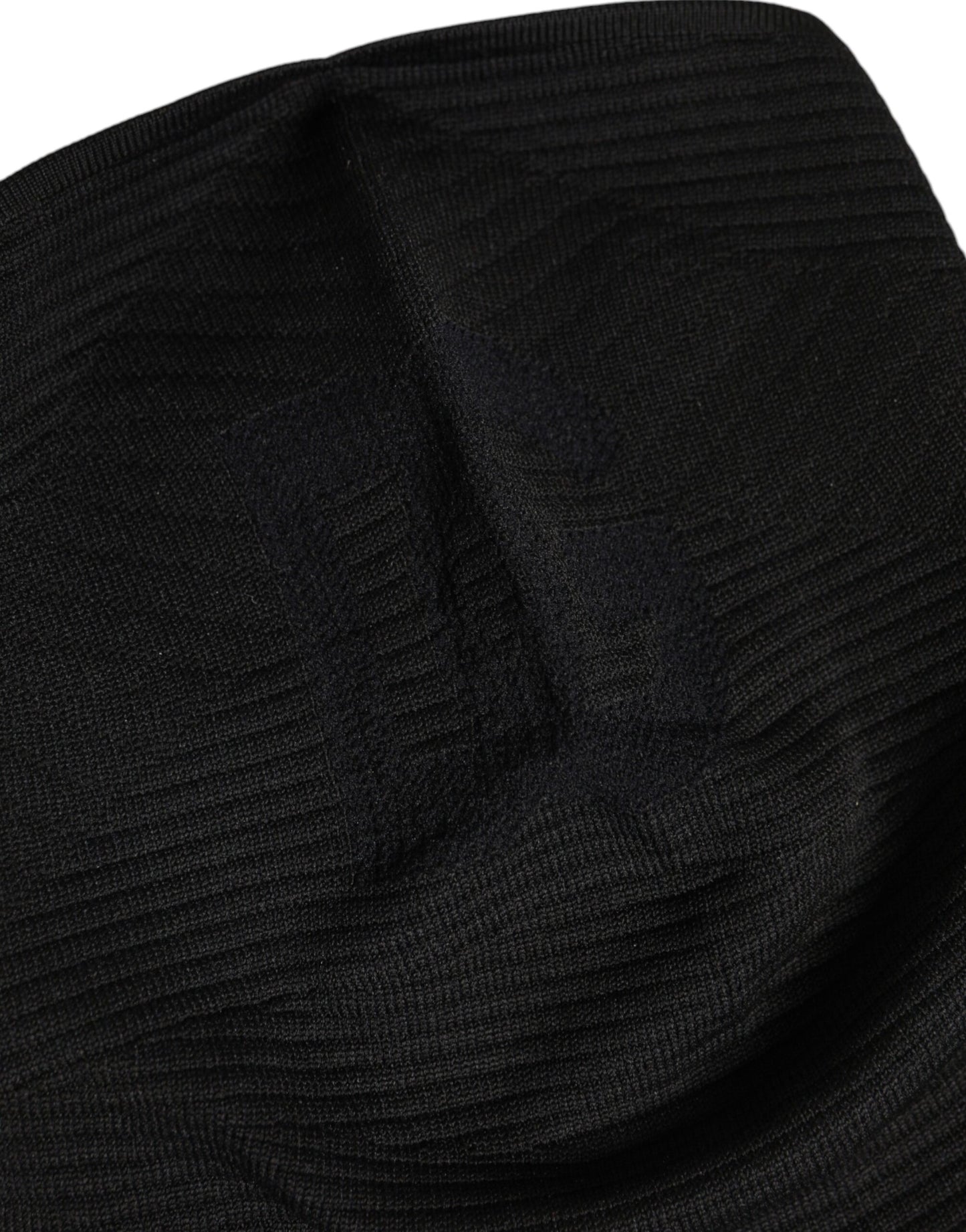 Dolce & Gabbana – Schwarze Strick-Skimaske aus Nylon