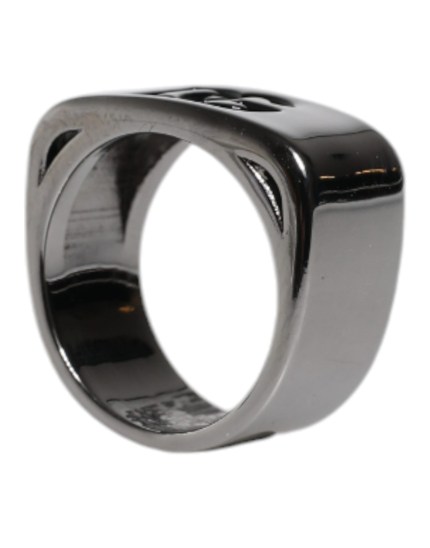 Dolce & Gabbana Ring mit Anello DG-Logo aus silberfarbenem Messing