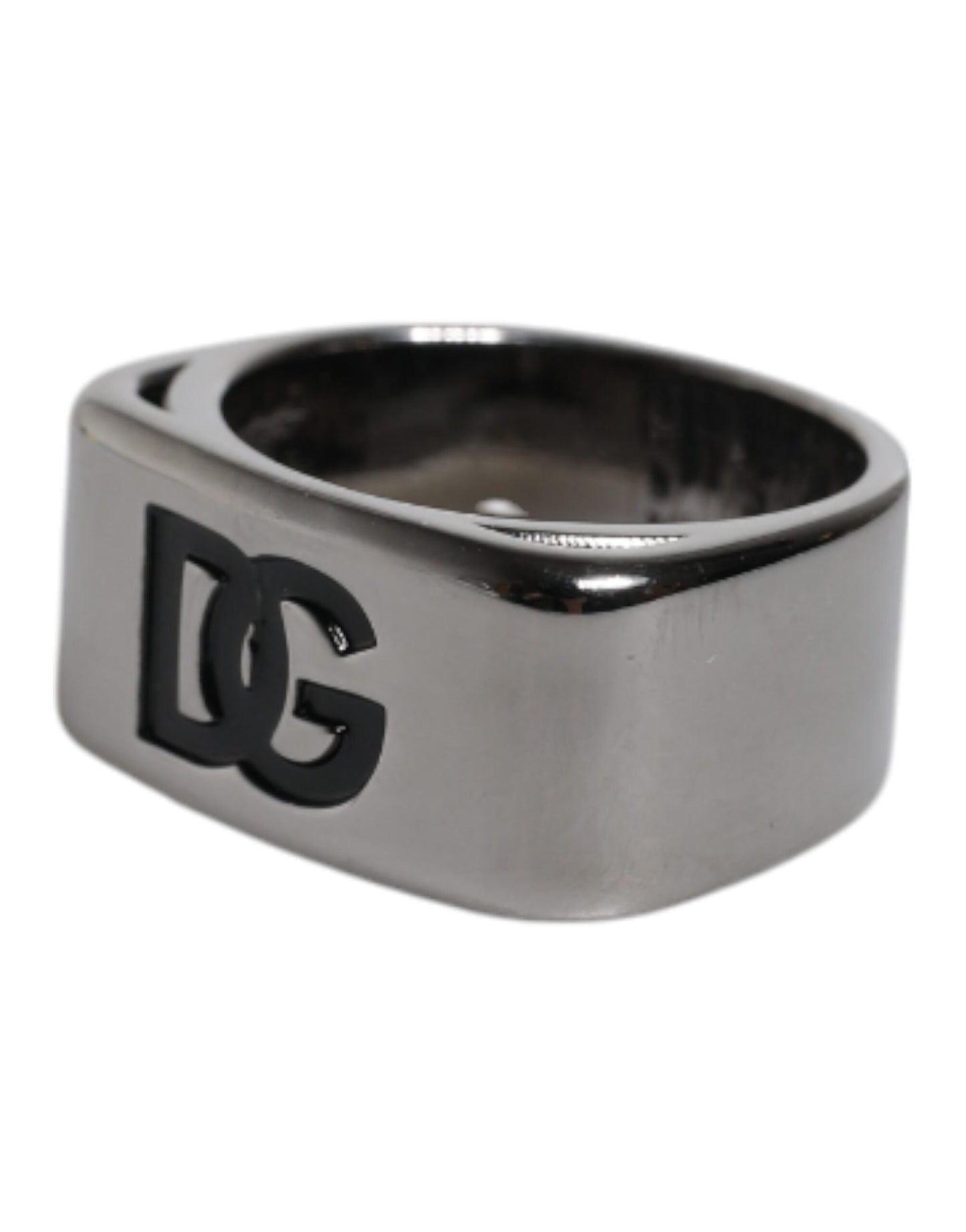 Dolce & Gabbana Ring mit Anello DG-Logo aus silberfarbenem Messing