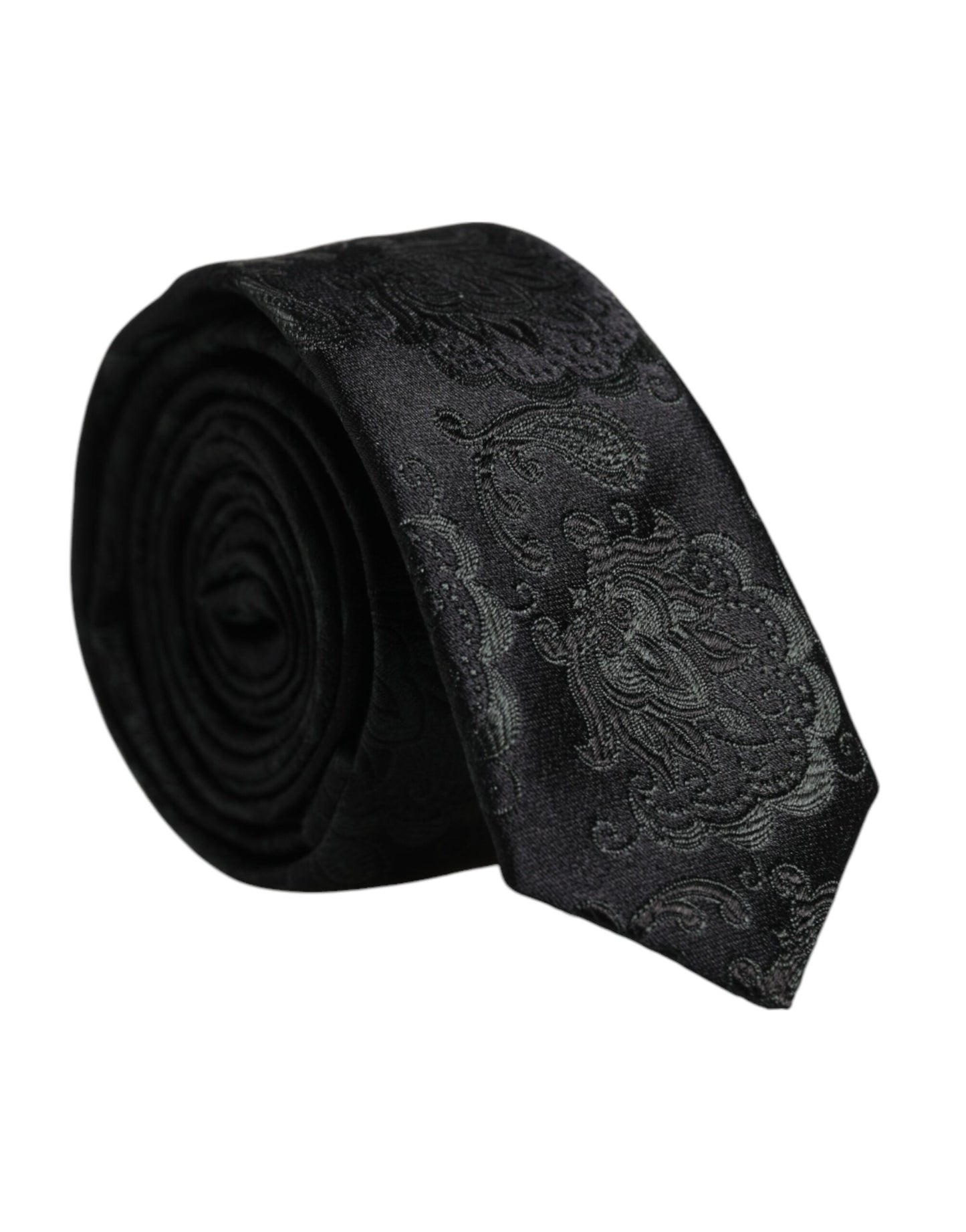 Dolce & Gabbana Dunkelgrüne, verstellbare Seidenkrawatte mit Blumenmuster