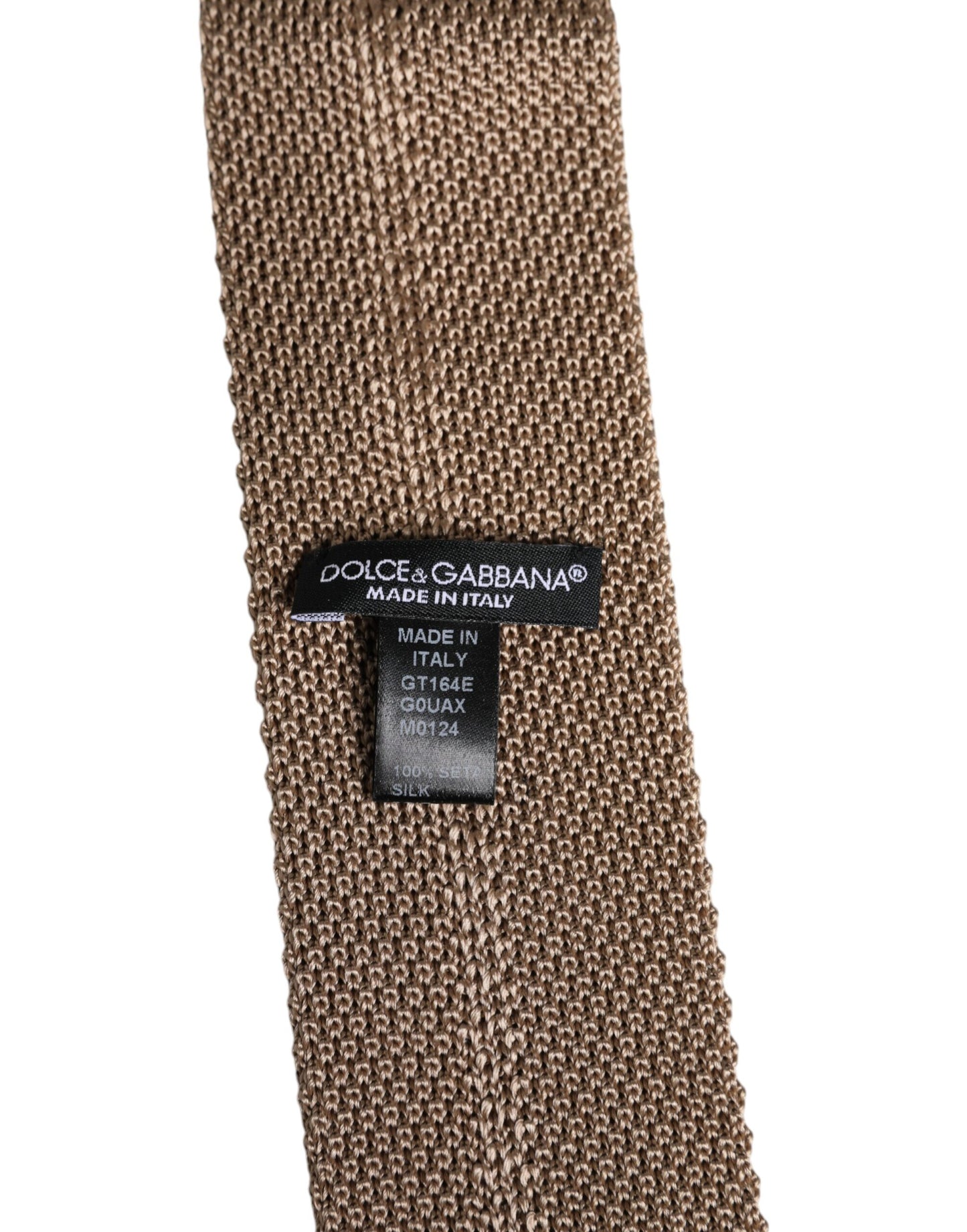 Dolce & Gabbana – Verstellbare Krawatte aus brauner Seide