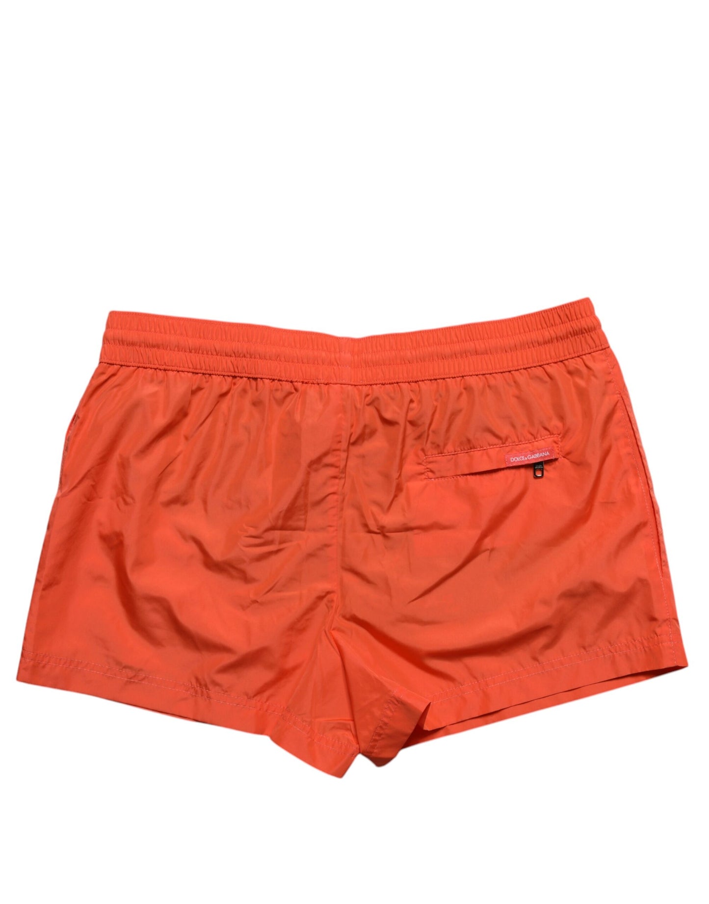 Dolce & Gabbana – Orangefarbene Strandshorts aus Polyester, 2-teilige Bademode